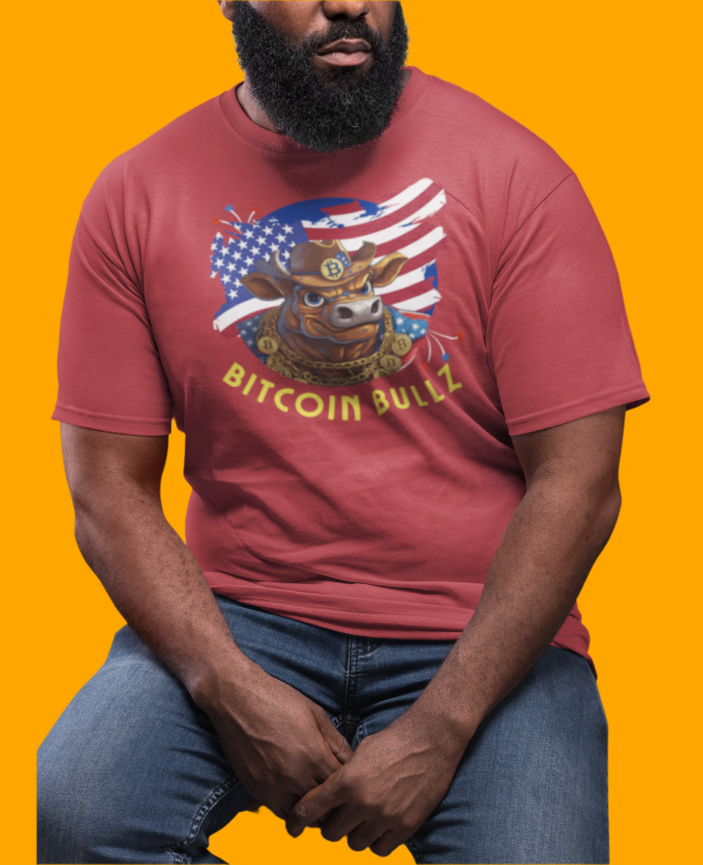 🔥 Bitcoin Bullz™ Limited Patriotic Crypto Tee – Bold American Streetwear for True Bitcoin Believers (Only 500 Available!) 🔥