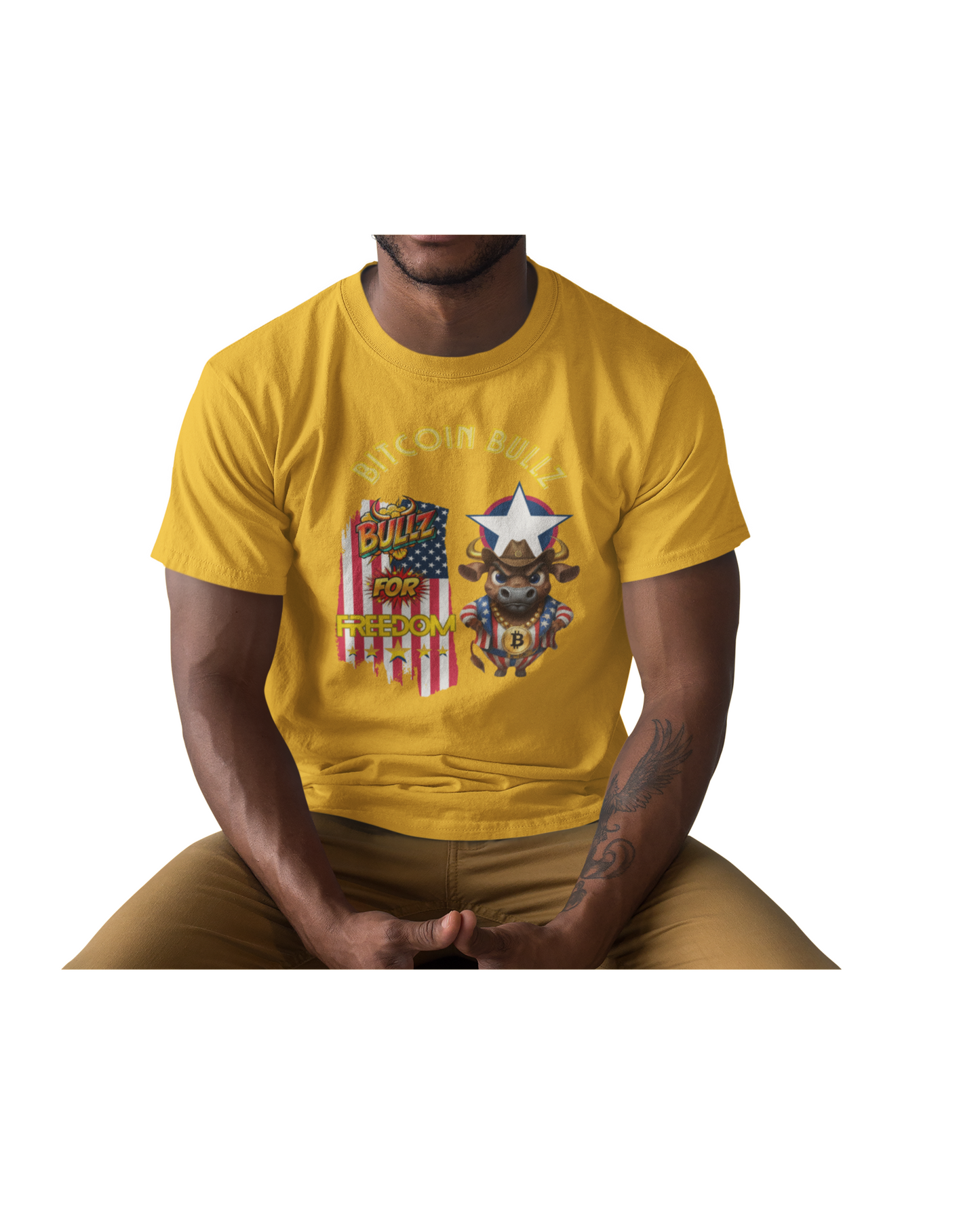 Bitcoin Bullz™ Viral Patriotic Crypto Street Tee Limited Pieces– Bold USA Design for Bitcoin Bulls & Independence Lovers Crypto Passion for July 4th🔥