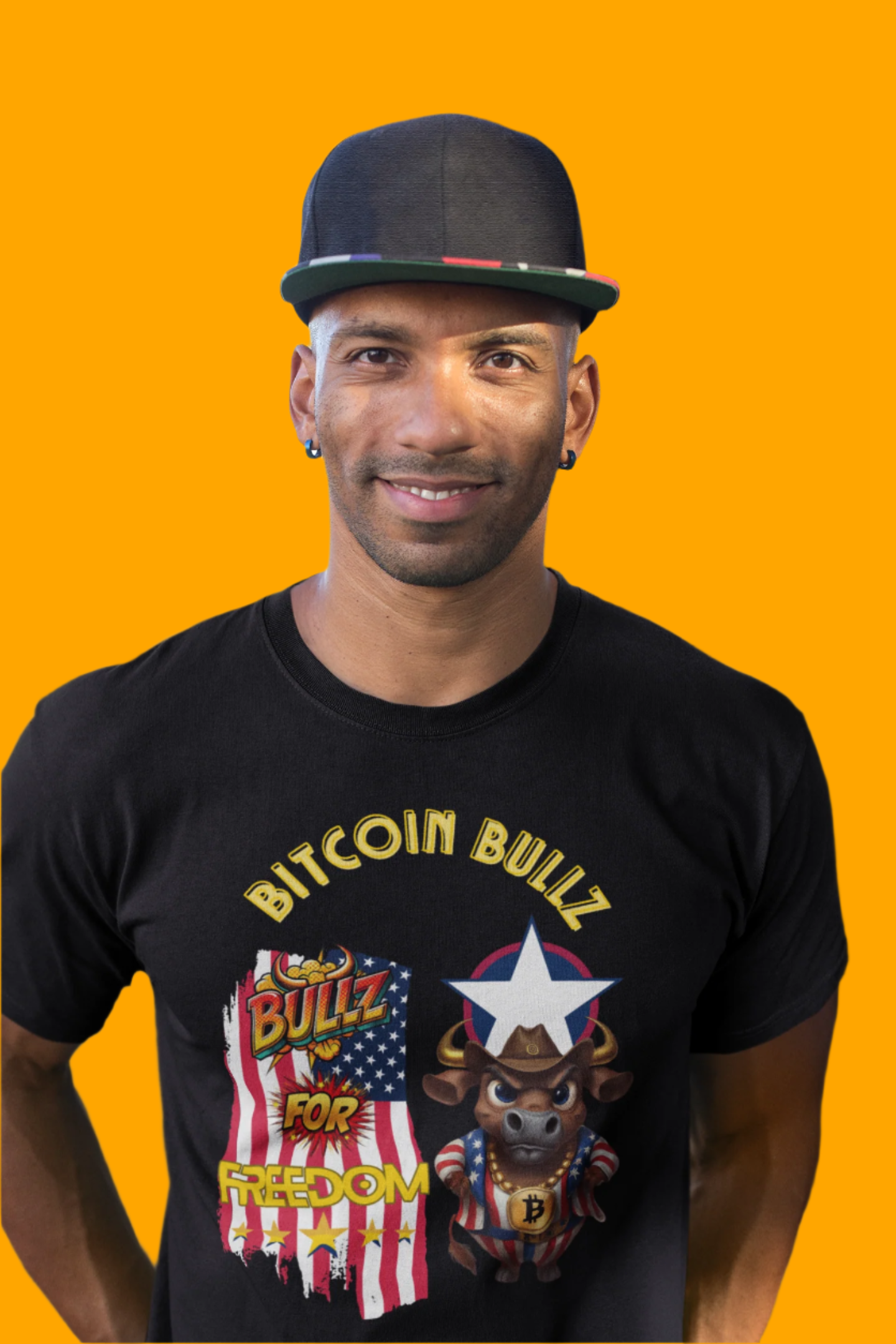 Bitcoin Bullz™ Viral Patriotic Crypto Street Tee Limited Pieces– Bold USA Design for Bitcoin Bulls & Independence Lovers Crypto Passion for July 4th🔥