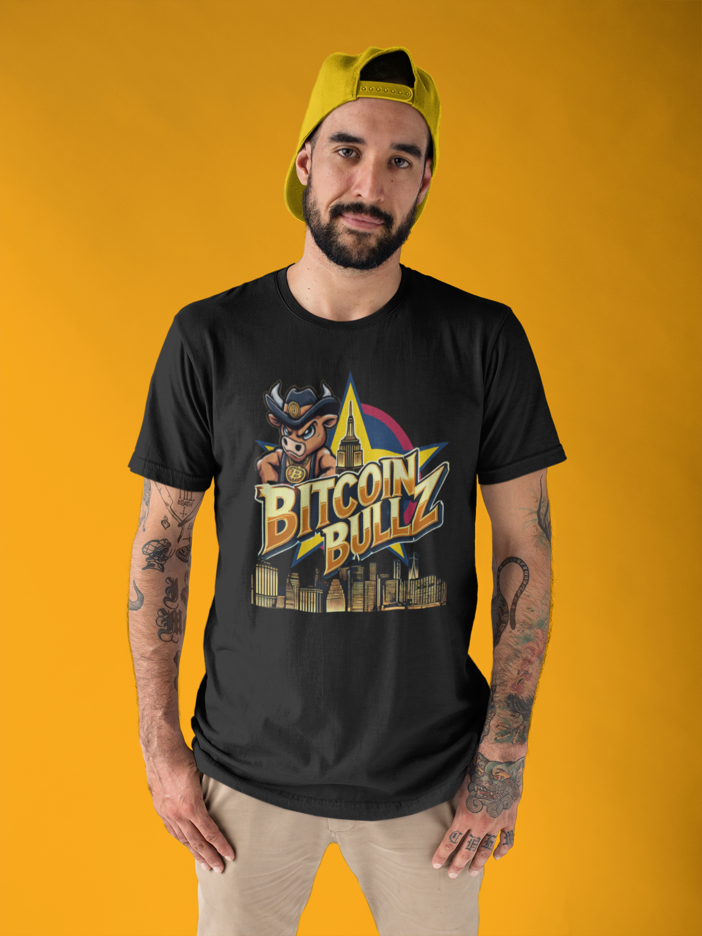 🔥 Bitcoin Bullz™ New York City Crypto Street Tee – Bold USA Design for Bitcoin Bulls & Independence Lovers 🔥