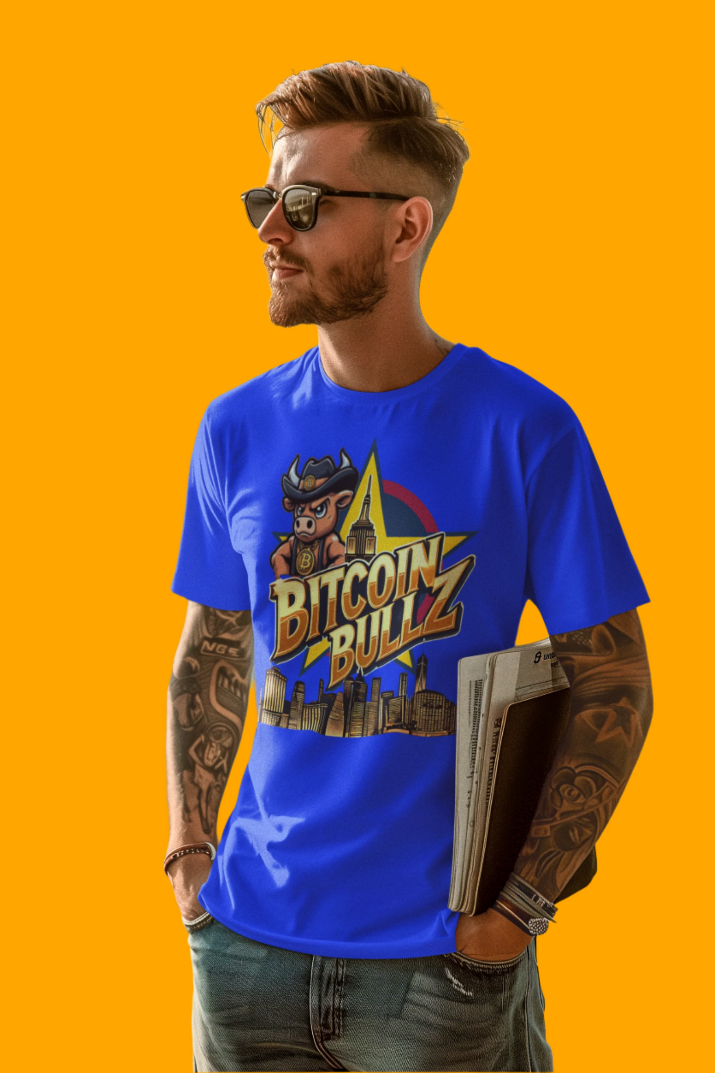 🔥 Bitcoin Bullz™ New York City Crypto Street Tee – Bold USA Design for Bitcoin Bulls & Independence Lovers 🔥