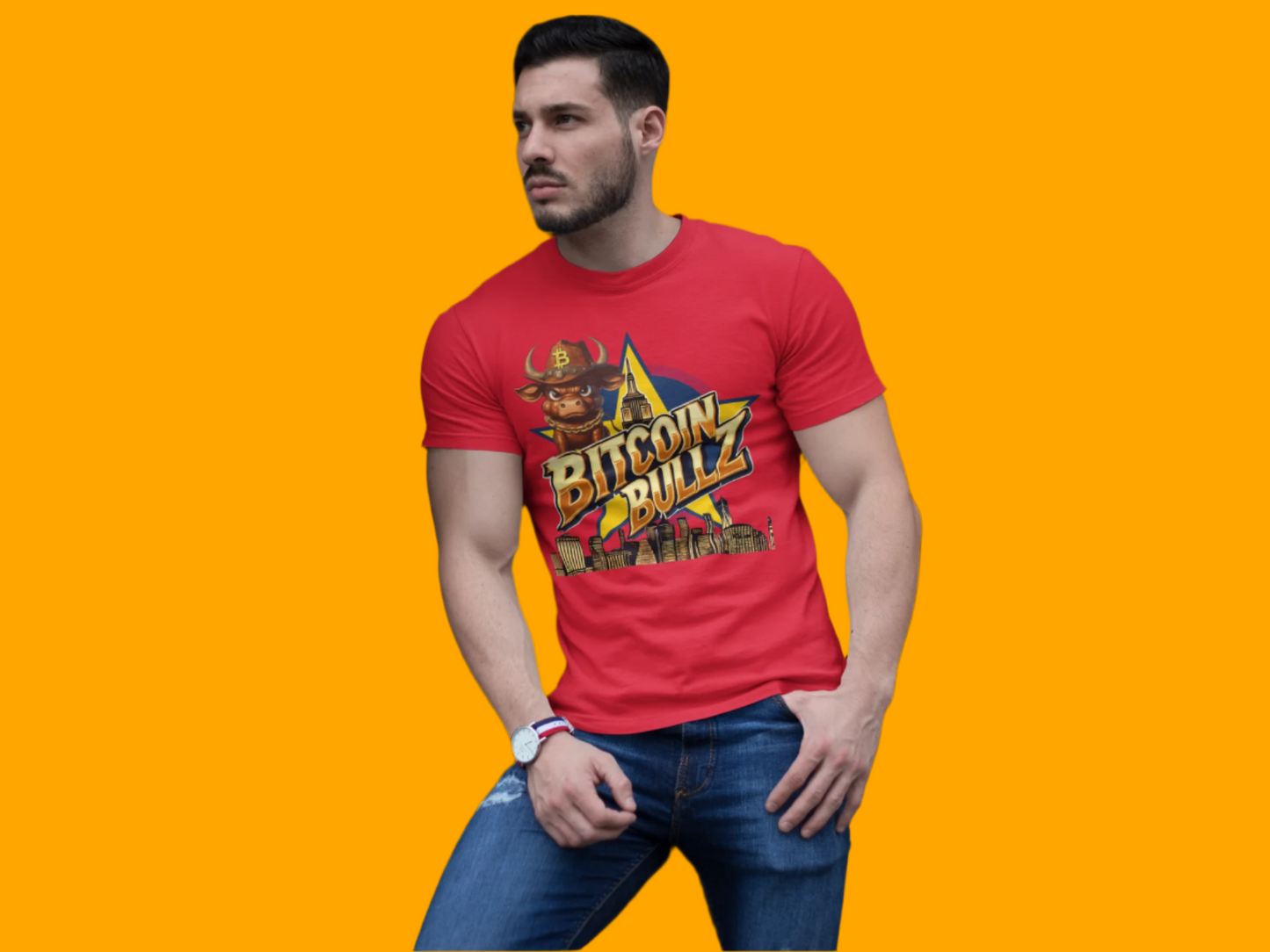 Bitcoin Bullz Limited Design Mens T-Shirt Unleash the Bull New York City Streetwear Viral T-Shirt Only 500 pieces made