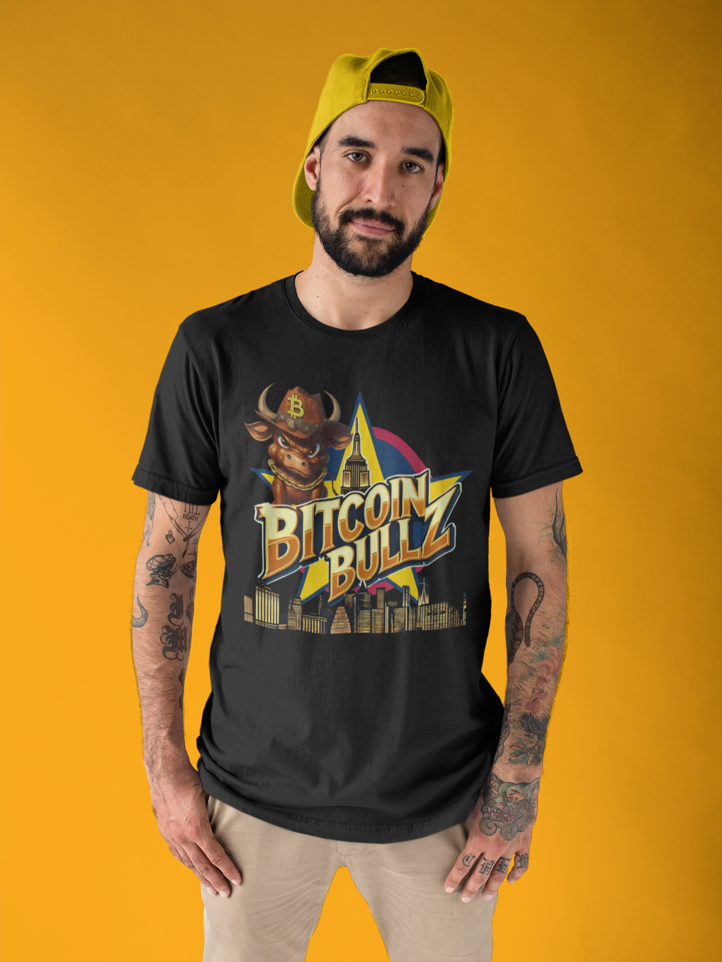 Bitcoin Bullz Limited Design Mens T-Shirt Unleash the Bull New York City Streetwear Viral T-Shirt Only 500 pieces made