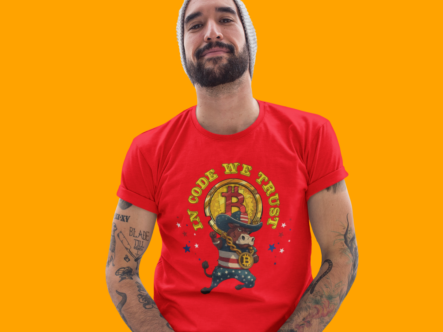 🔥 Bitcoin Bullz™ Limited Drop: Mens Streetwear Tee – Bold Viral Crypto Cowboy Style for Rebels (500pcs Max) Crypto Lovers of all Ages 🔥