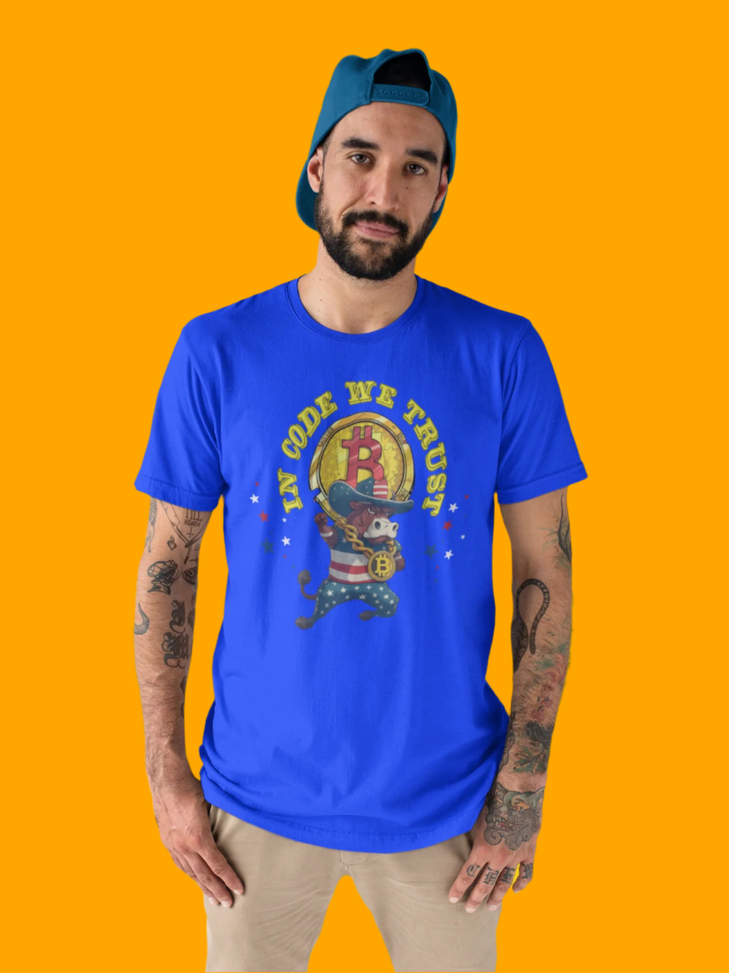 🔥 Bitcoin Bullz™ Limited Drop: Mens Streetwear Tee – Bold Viral Crypto Cowboy Style for Rebels (500pcs Max) Crypto Lovers of all Ages 🔥