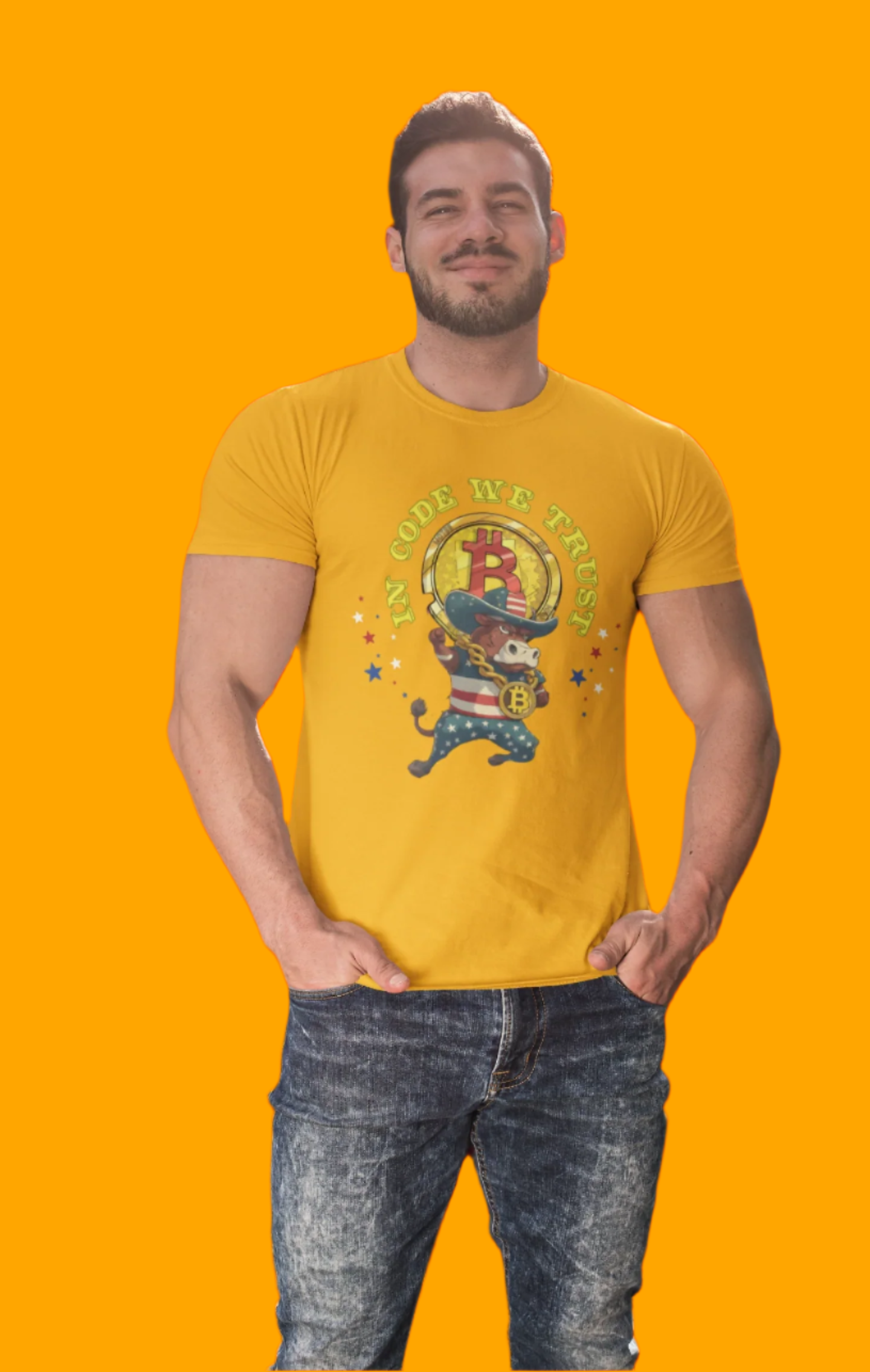🔥 Bitcoin Bullz™ Limited Drop: Mens Streetwear Tee – Bold Viral Crypto Cowboy Style for Rebels (500pcs Max) Crypto Lovers of all Ages 🔥