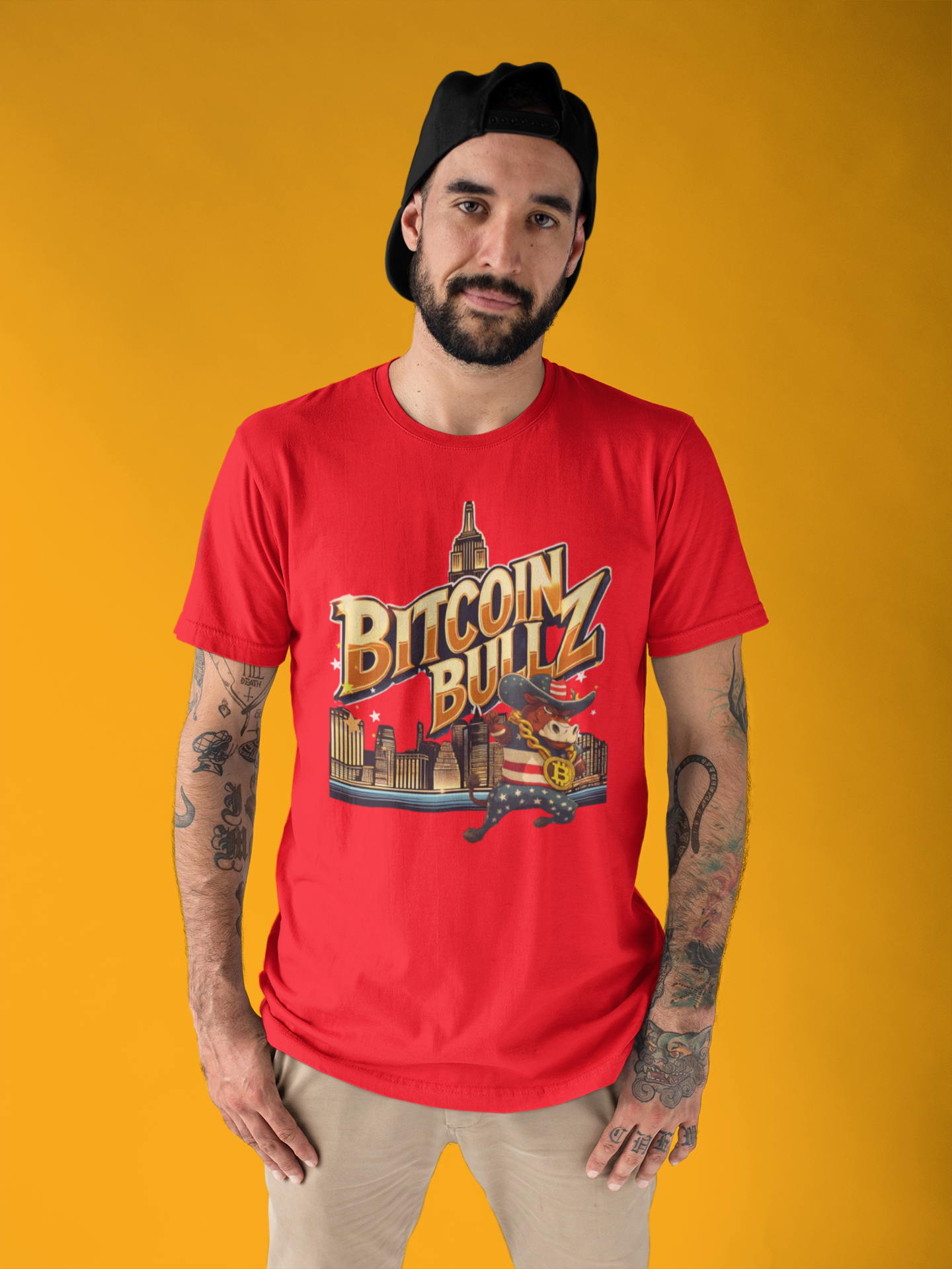 Bitcoin Bullz™ Limited Drop: Mens New York City Streetwear Tee – Bold Brooklyn Crypto Style for Rebels (500pcs Max) 🔥