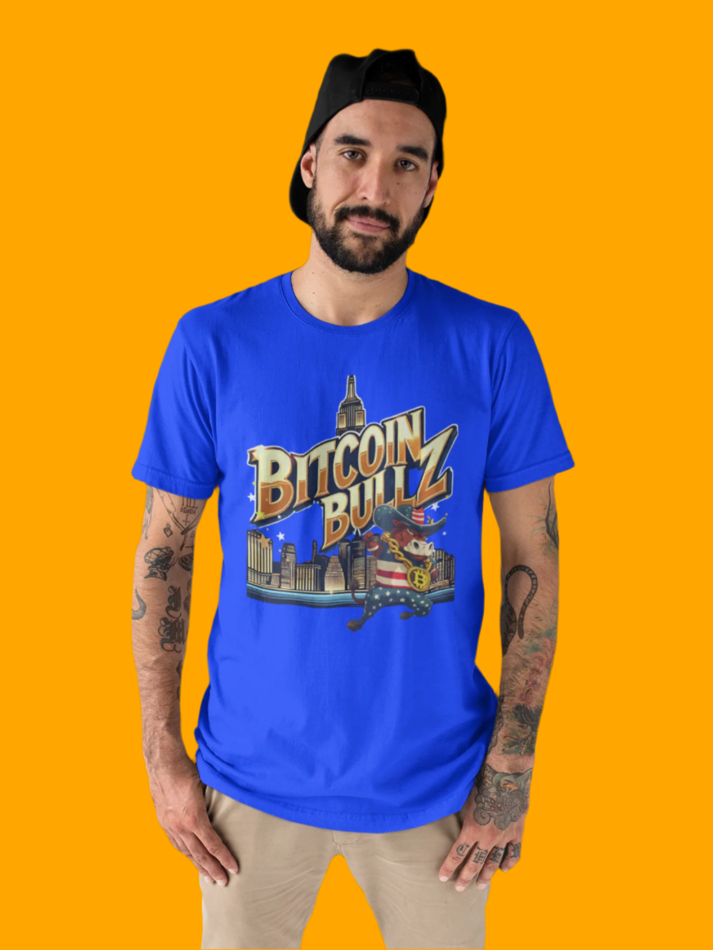 Bitcoin Bullz™ Limited Drop: Mens New York City Streetwear Tee – Bold Brooklyn Crypto Style for Rebels (500pcs Max) 🔥