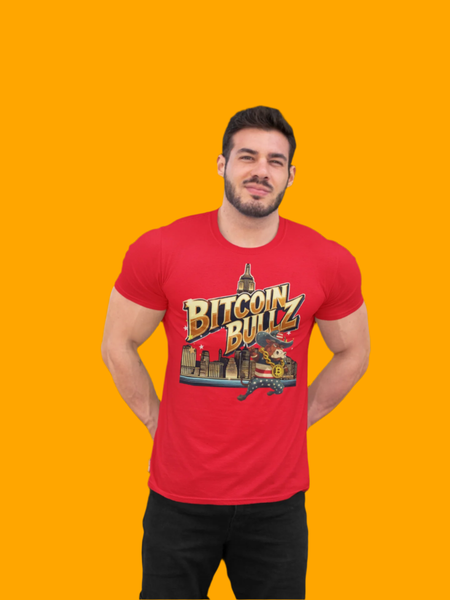 Bitcoin Bullz™ Limited Drop: Mens New York City Streetwear Tee – Bold Brooklyn Crypto Style for Rebels (500pcs Max) 🔥