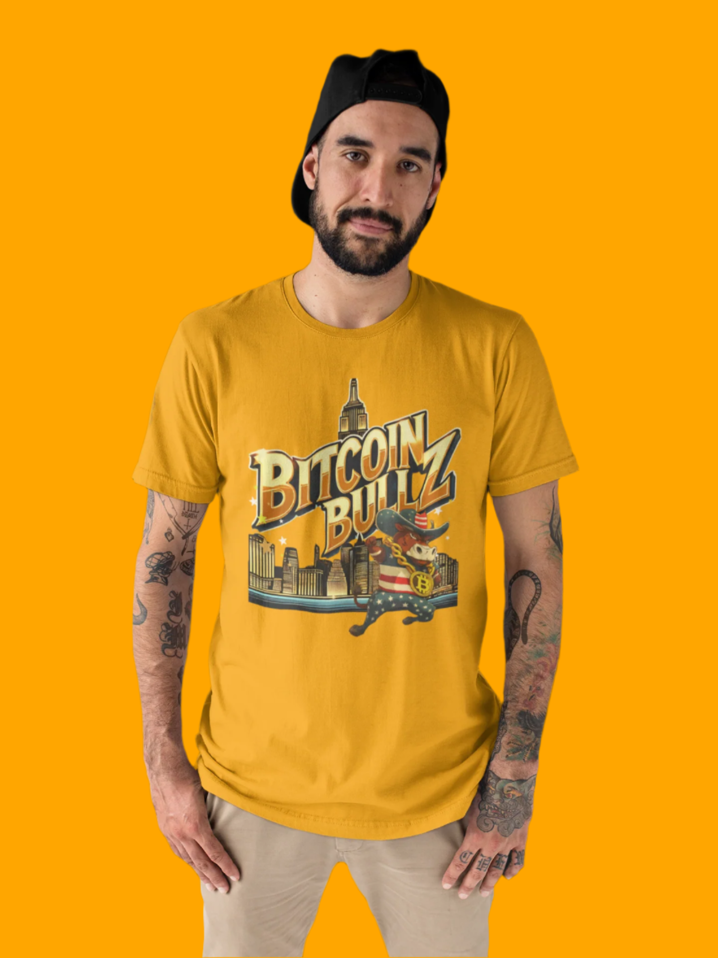 Bitcoin Bullz™ Limited Drop: Mens New York City Streetwear Tee – Bold Brooklyn Crypto Style for Rebels (500pcs Max) 🔥