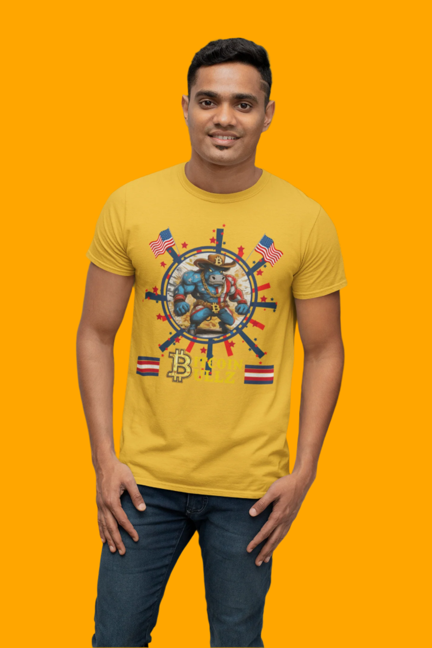 🔥 Bitcoin Bullz™ All-American Limited Edition Tee – Crypto Lovers, Bold Patriotic Streetwear for Independent Spirits (Only 500 Made!) 🔥