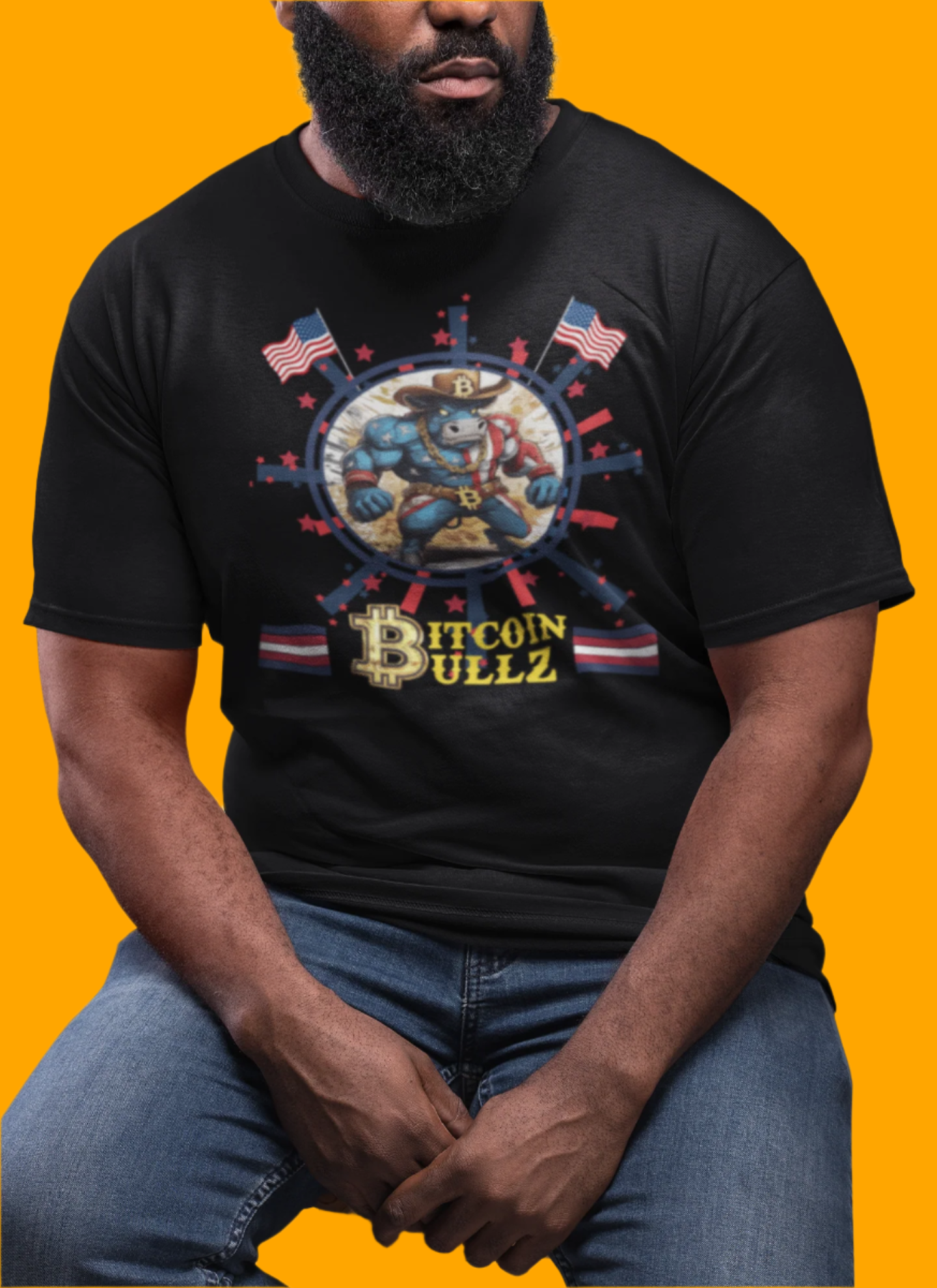 🔥 Bitcoin Bullz™ All-American Limited Edition Tee – Crypto Lovers, Bold Patriotic Streetwear for Independent Spirits (Only 500 Made!) 🔥