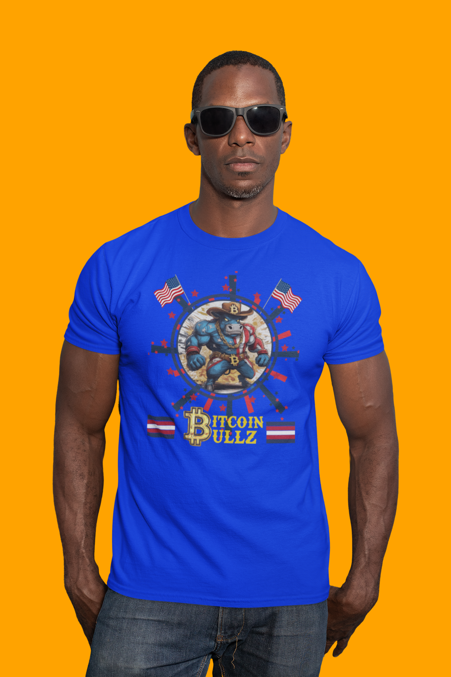 🔥 Bitcoin Bullz™ All-American Limited Edition Tee – Crypto Lovers, Bold Patriotic Streetwear for Independent Spirits (Only 500 Made!) 🔥