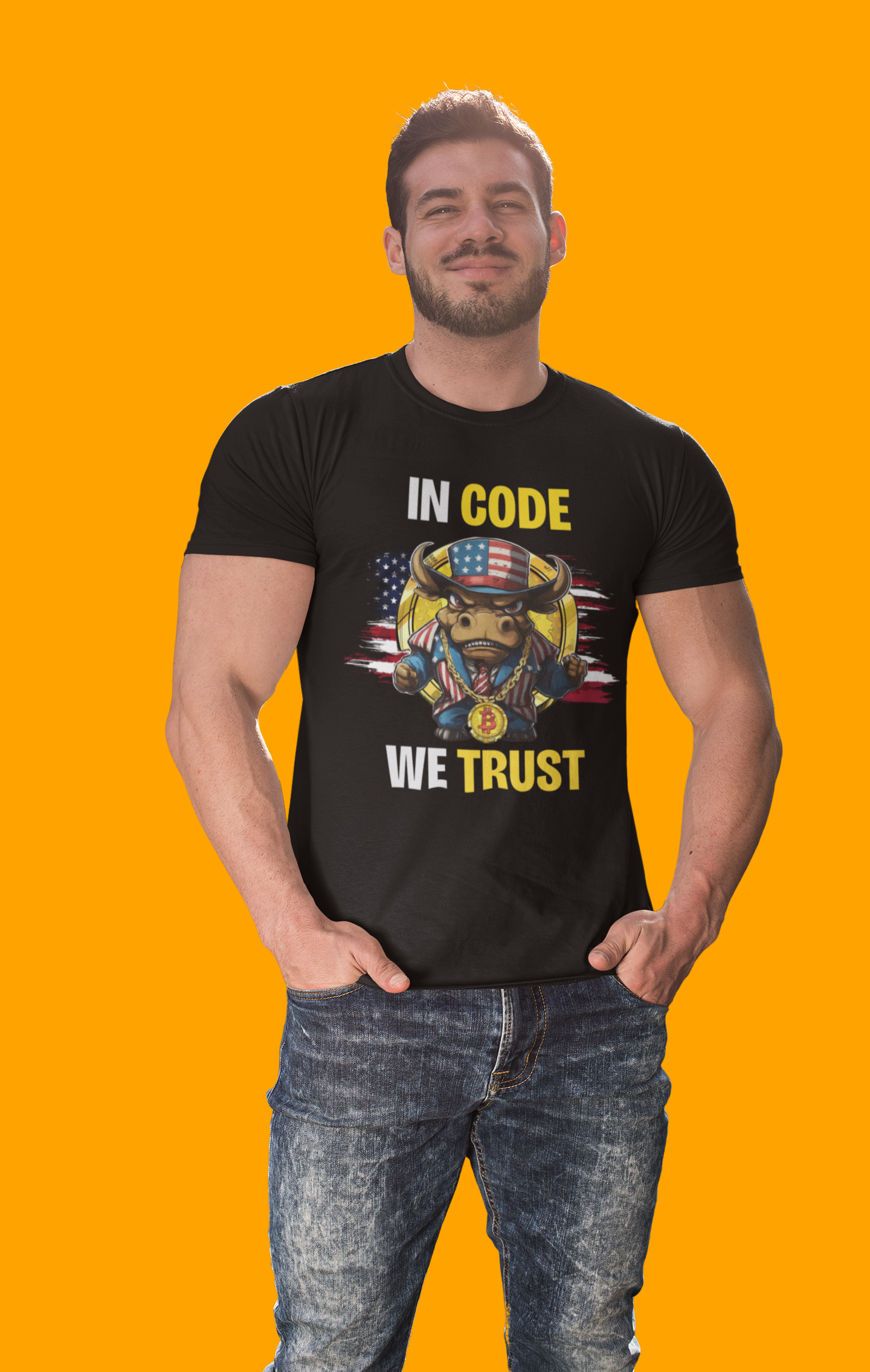 🔥 Bitcoin Bullz™ All-American Limited Edition Tee – Bold Patriotic Streetwear for Independent Spirits and Rebels New York City Style (Only 500 Made!) 🔥