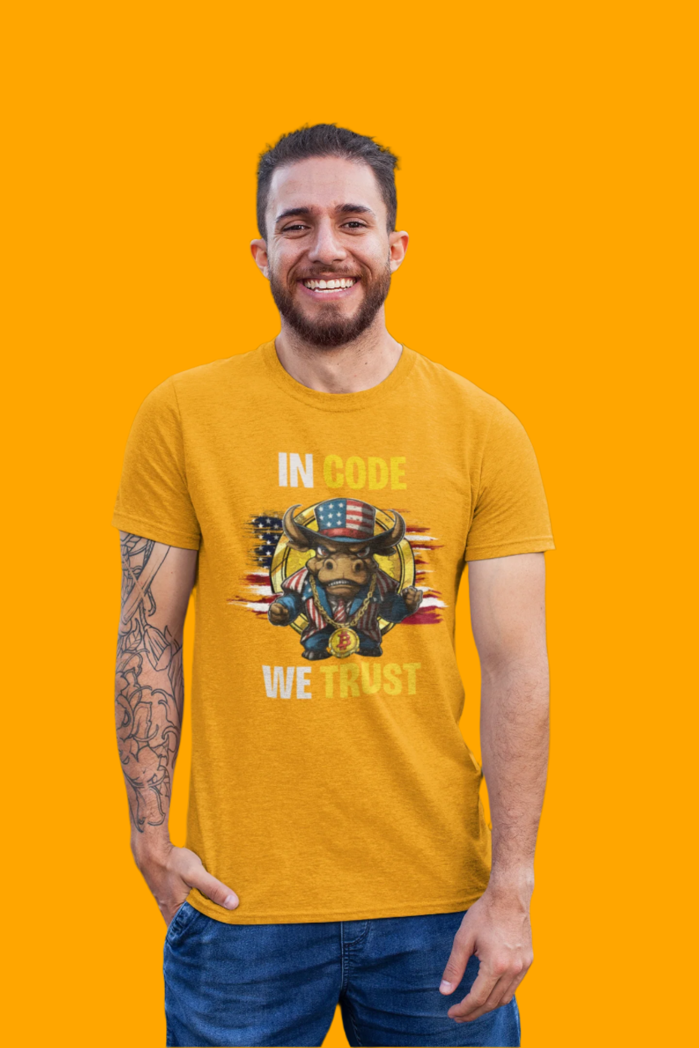 🔥 Bitcoin Bullz™ All-American Limited Edition Tee – Bold Patriotic Streetwear for Independent Spirits and Rebels New York City Style (Only 500 Made!) 🔥