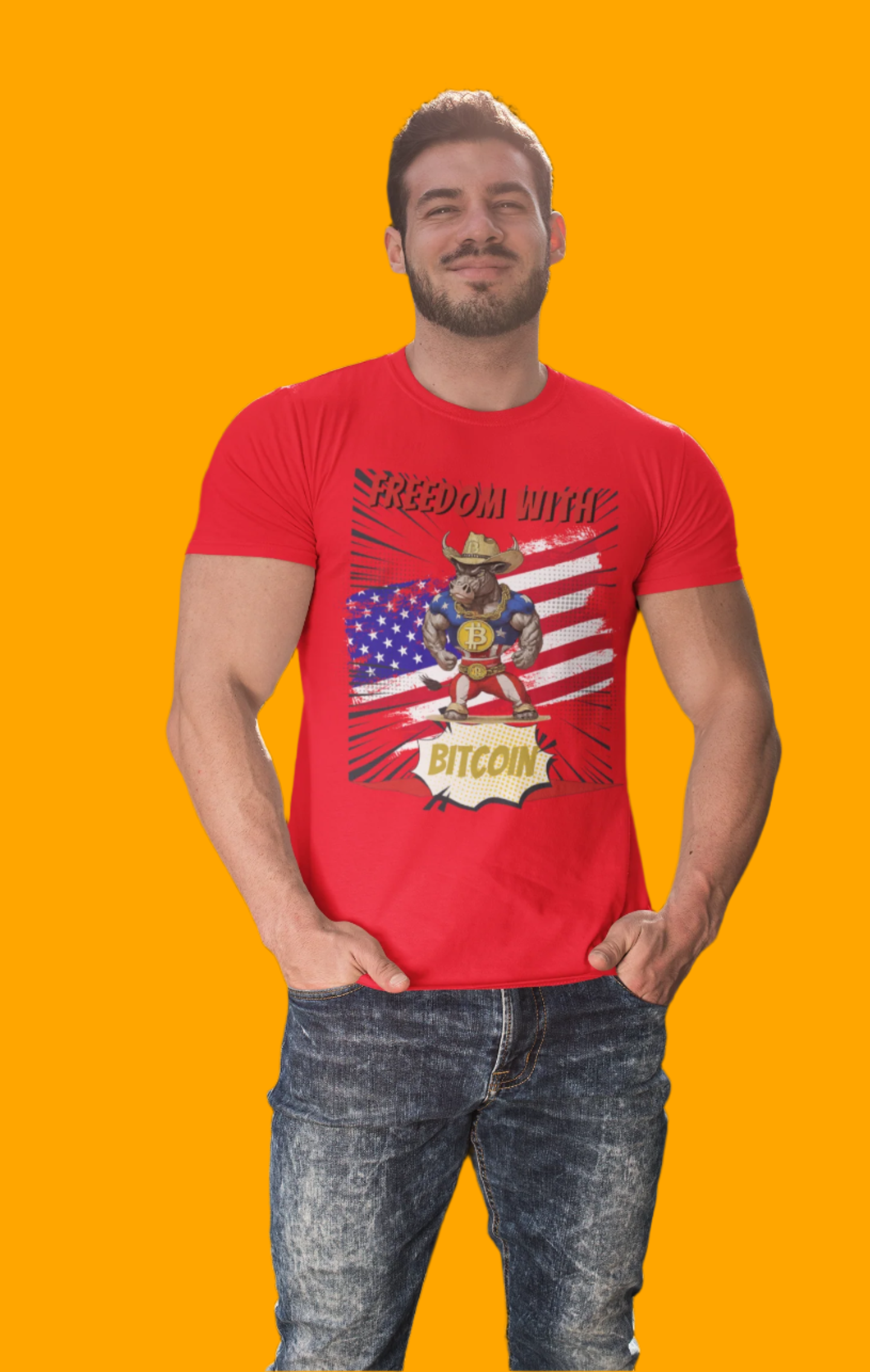 🚀 Bitcoin Bullz™ Viral Oversized Patriotic Crypto Tee Exclusive Style 4th of July – Bold USA Graphic for HODLers & Freedom Riders (Only 500!)