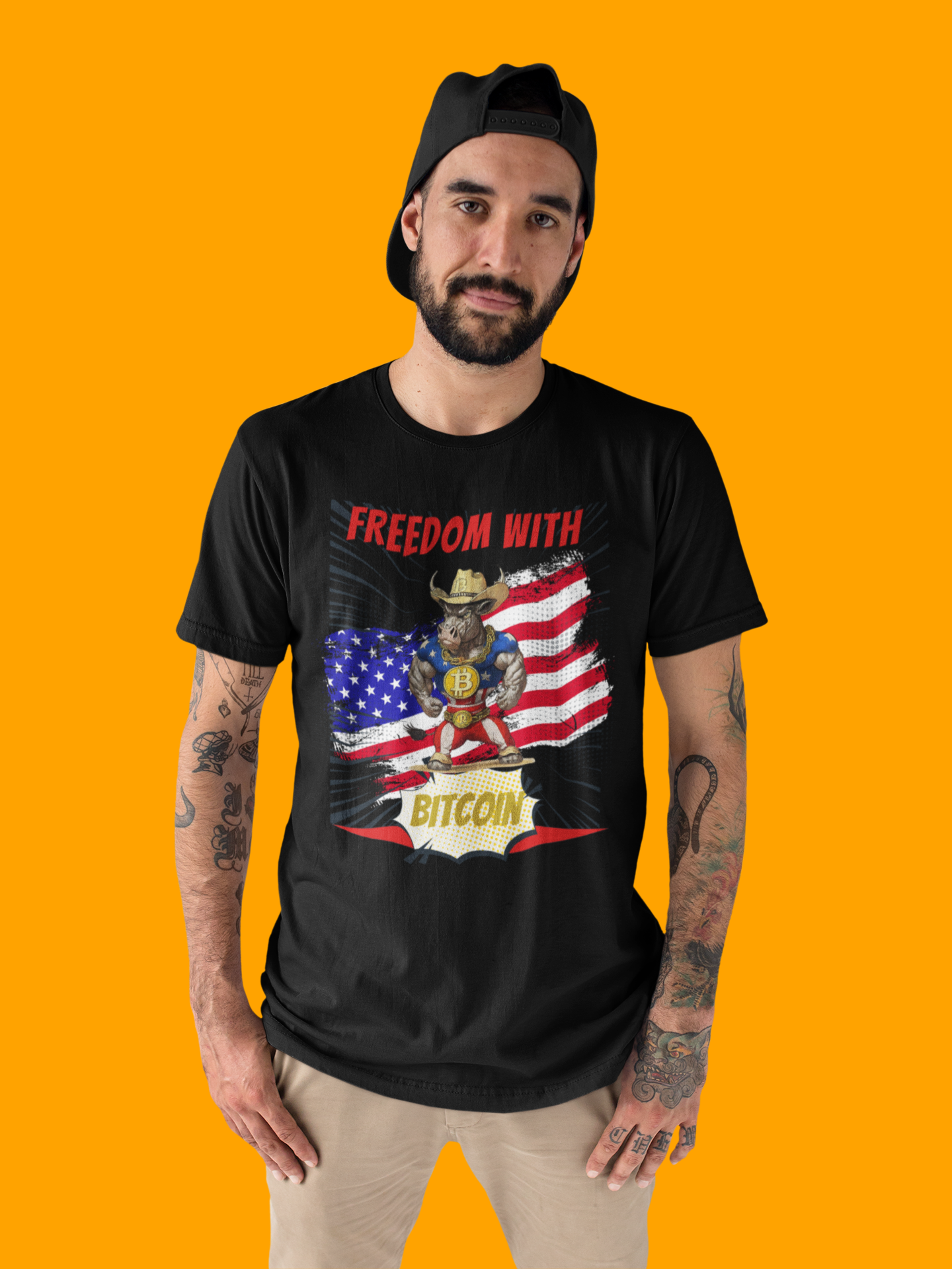 🚀 Bitcoin Bullz™ Viral Oversized Patriotic Crypto Tee Exclusive Style 4th of July – Bold USA Graphic for HODLers & Freedom Riders (Only 500!)