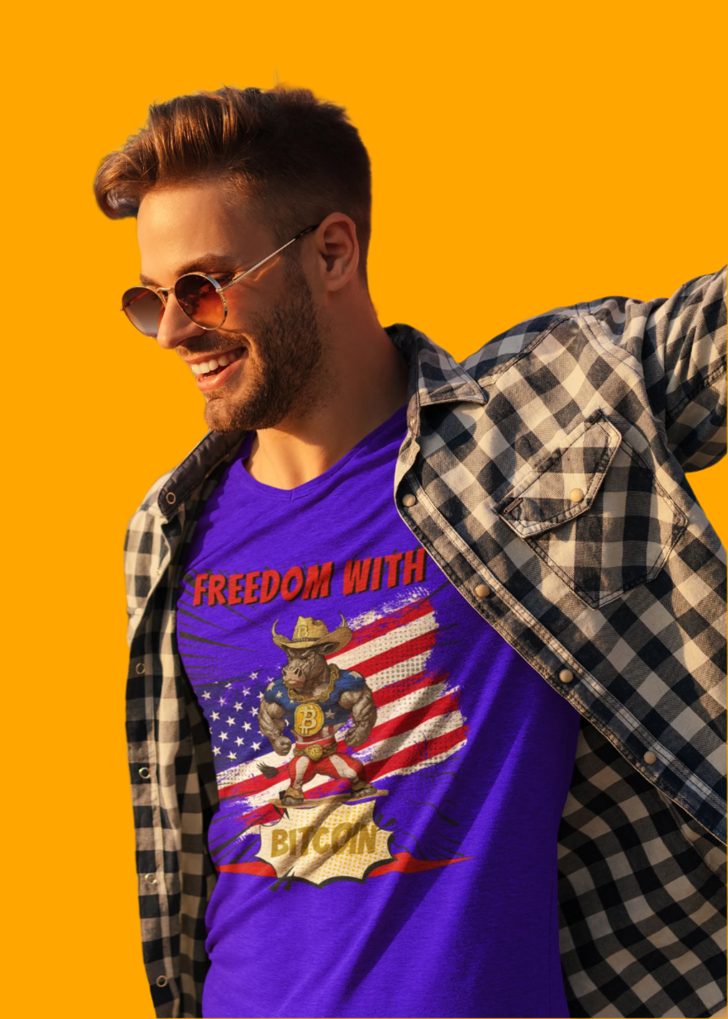 🚀 Bitcoin Bullz™ Viral Oversized Patriotic Crypto Tee Exclusive Style 4th of July – Bold USA Graphic for HODLers & Freedom Riders (Only 500!)