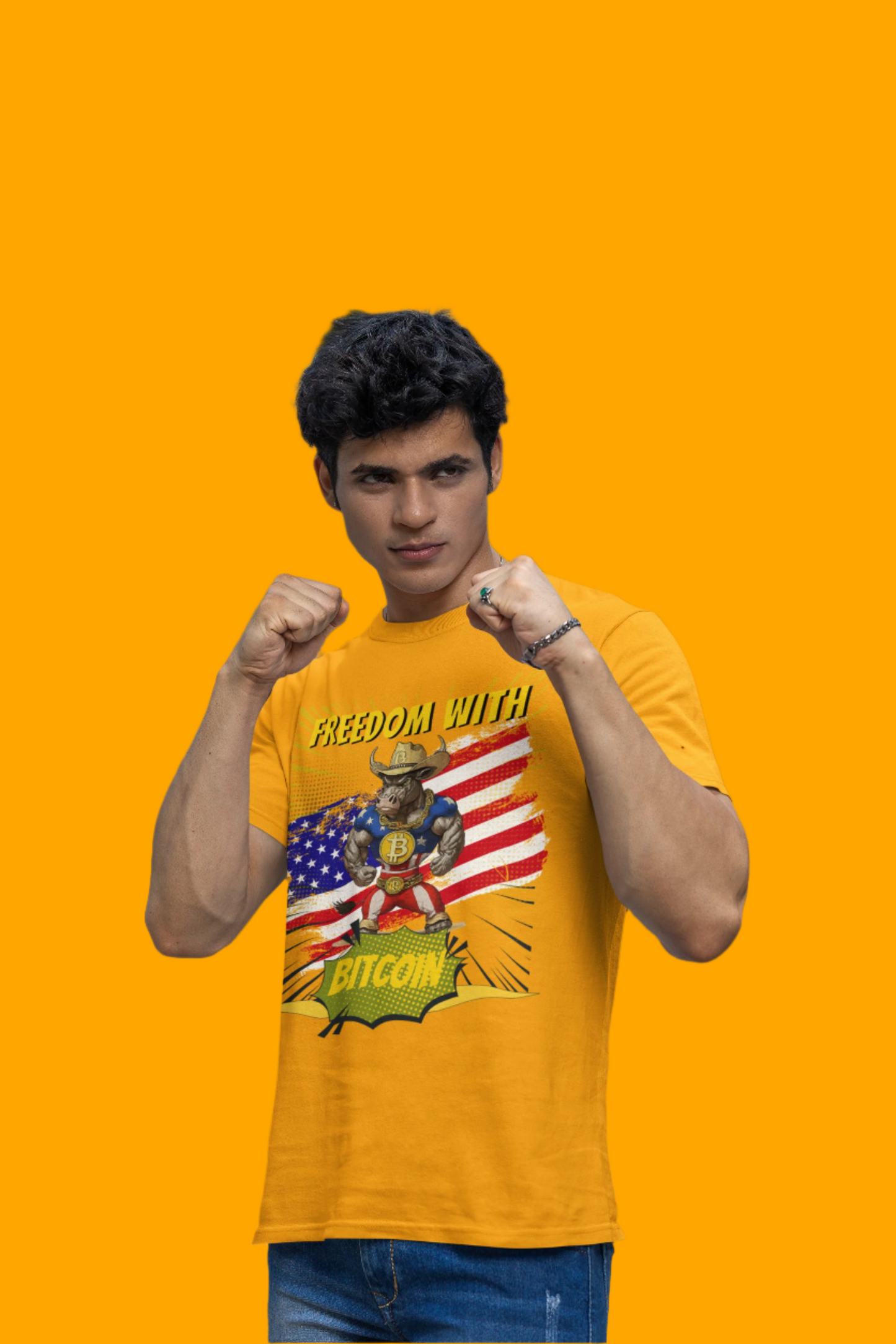 🔥 Bitcoin Bullz™ Limited Patriotic Crypto Tee – Bold American Streetwear for True Bitcoin Believers Exclusive Design (Only 500 Available!) 🔥