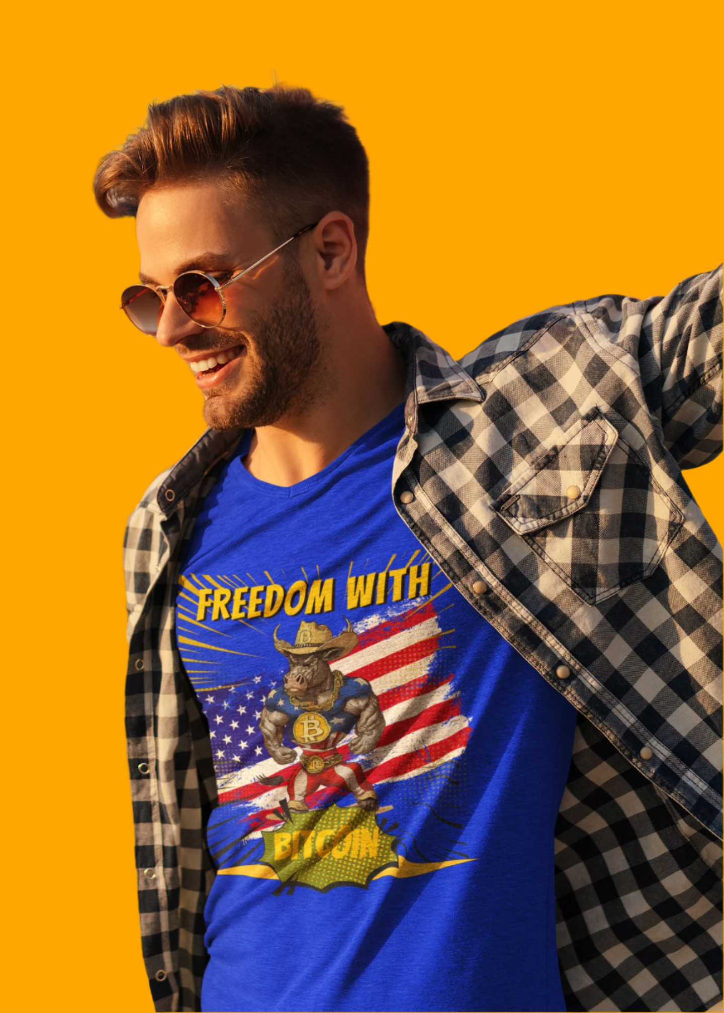 🔥 Bitcoin Bullz™ Limited Patriotic Crypto Tee – Bold American Streetwear for True Bitcoin Believers Exclusive Design (Only 500 Available!) 🔥