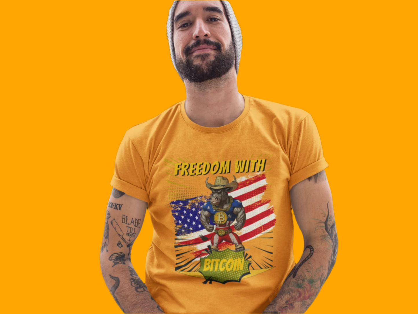 🔥 Bitcoin Bullz™ Limited Patriotic Crypto Tee – Bold American Streetwear for True Bitcoin Believers Exclusive Design (Only 500 Available!) 🔥