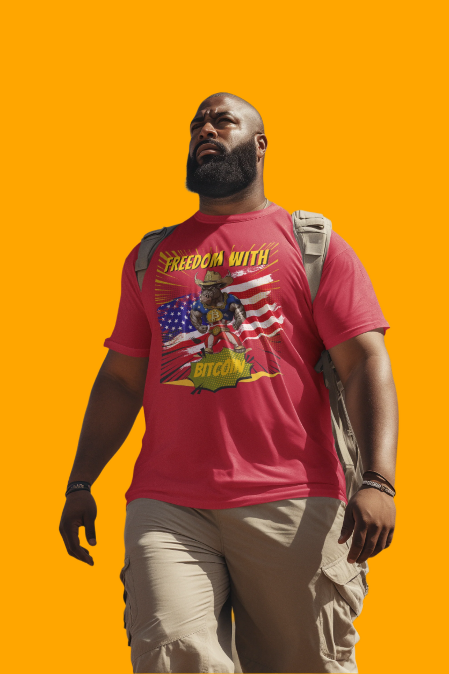 🔥 Bitcoin Bullz™ Limited Patriotic Crypto Tee – Bold American Streetwear for True Bitcoin Believers Exclusive Design (Only 500 Available!) 🔥