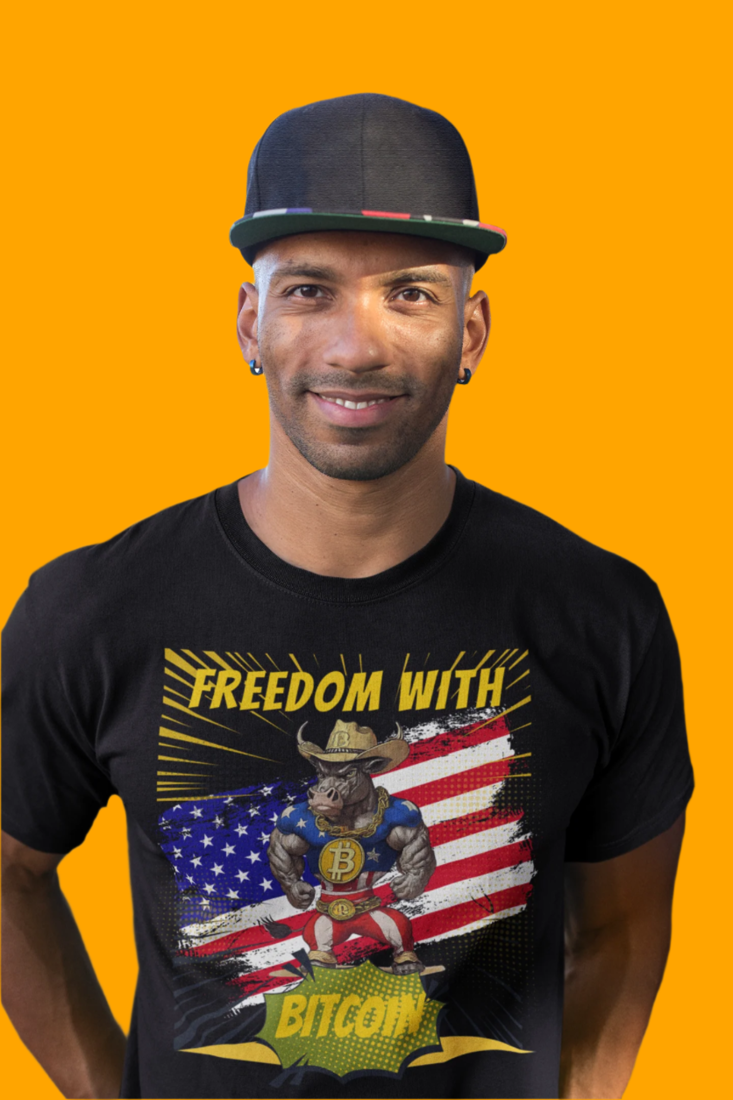 🔥 Bitcoin Bullz™ Limited Patriotic Crypto Tee – Bold American Streetwear for True Bitcoin Believers Exclusive Design (Only 500 Available!) 🔥