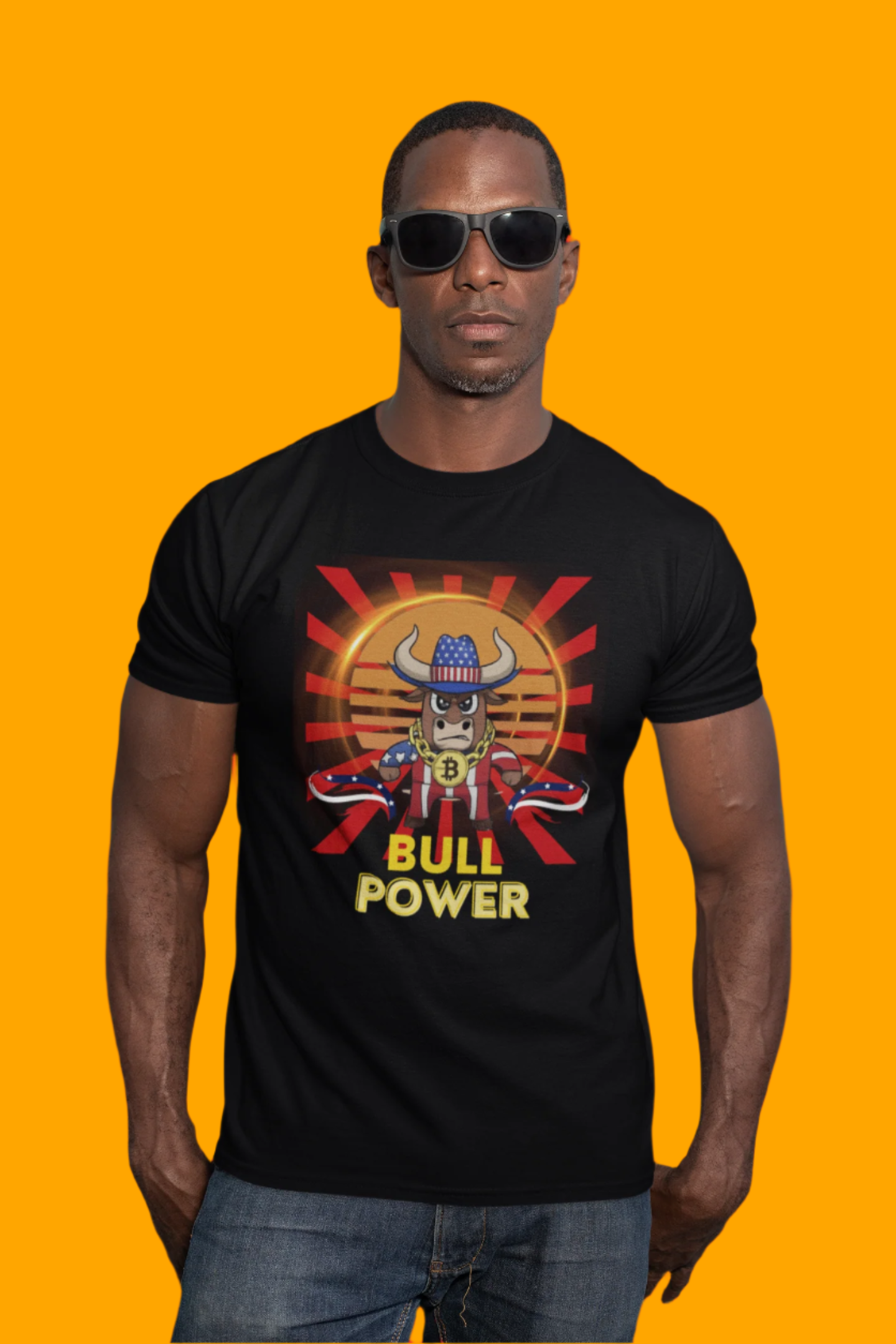 🔥 Bitcoin Bullz™ Limited Design Cowboy Crypto Tee – American Viral Streetwear for True Bitcoin Believers Limited Drop (Only 500 Available!) 🔥