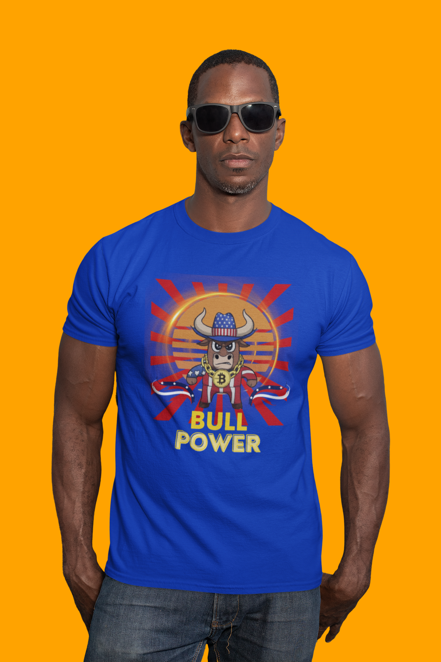 🔥 Bitcoin Bullz™ Limited Design Cowboy Crypto Tee – American Viral Streetwear for True Bitcoin Believers Limited Drop (Only 500 Available!) 🔥