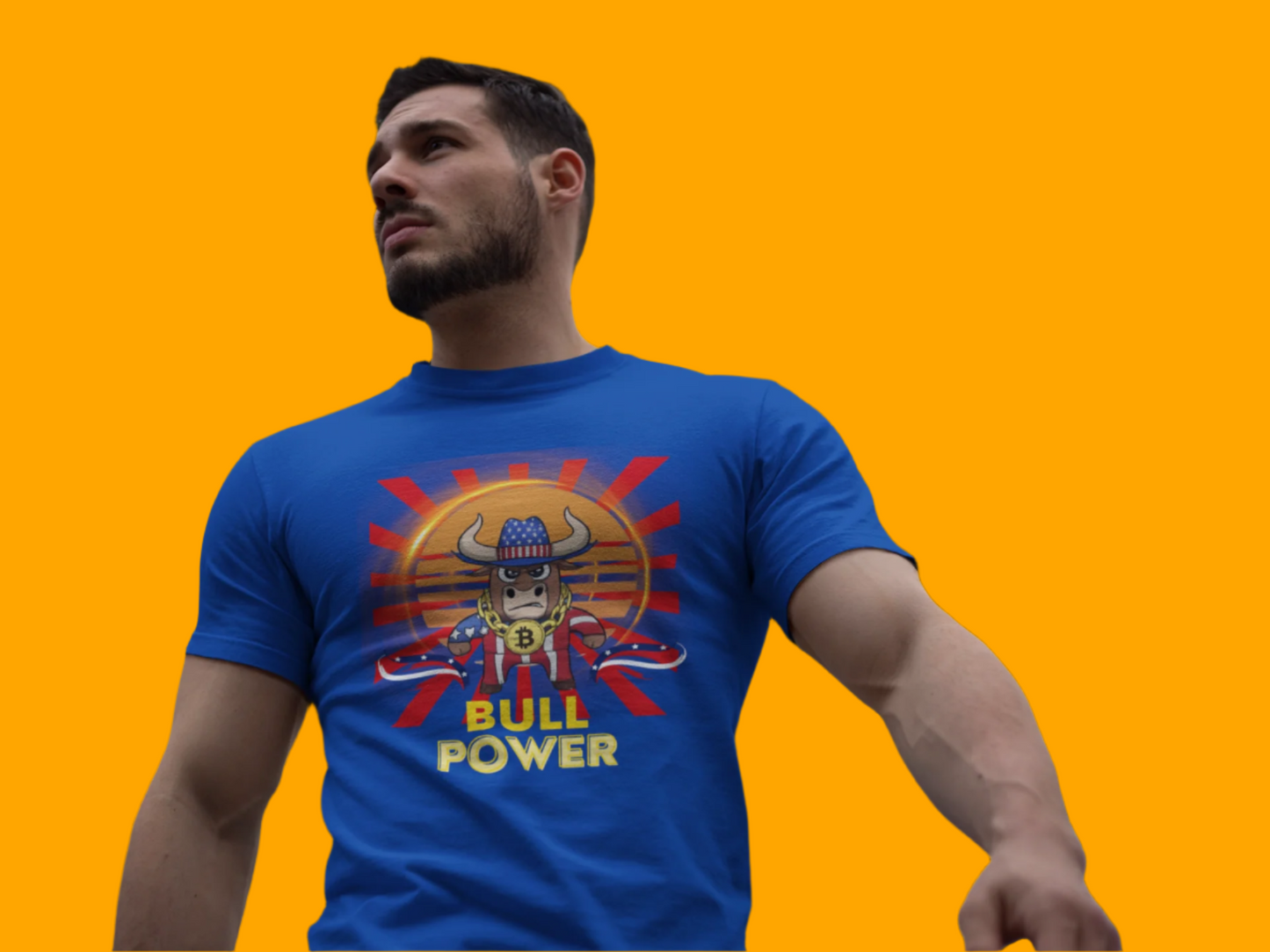 🔥 Bitcoin Bullz™ Limited Design Cowboy Crypto Tee – American Viral Streetwear for True Bitcoin Believers Limited Drop (Only 500 Available!) 🔥