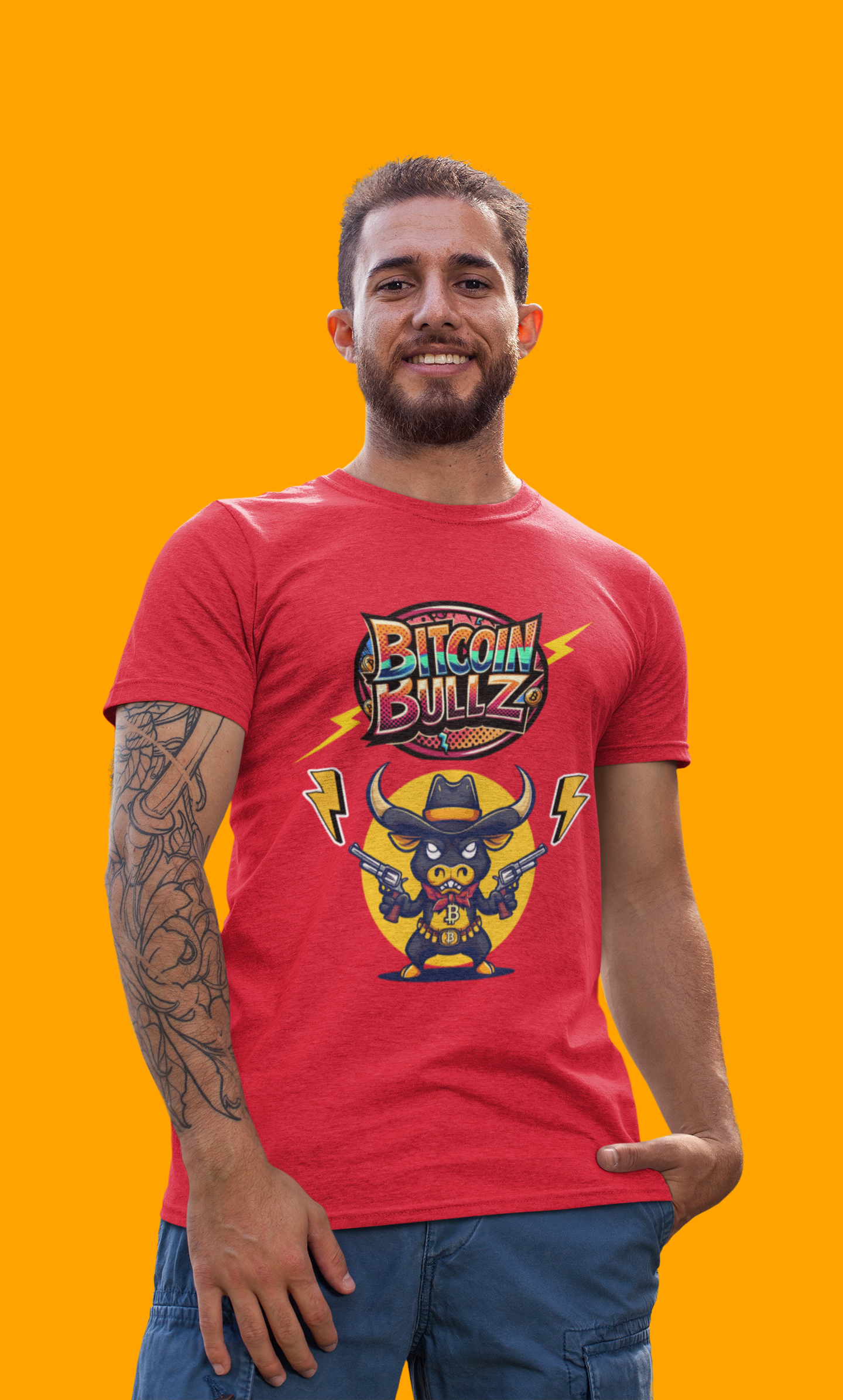 🔥 Bitcoin Bullz™ Limited Drop: Mens Streetwear Tee – Bold Crypto Style for Rebels & Risk-Takers (500pcs Max) 🔥