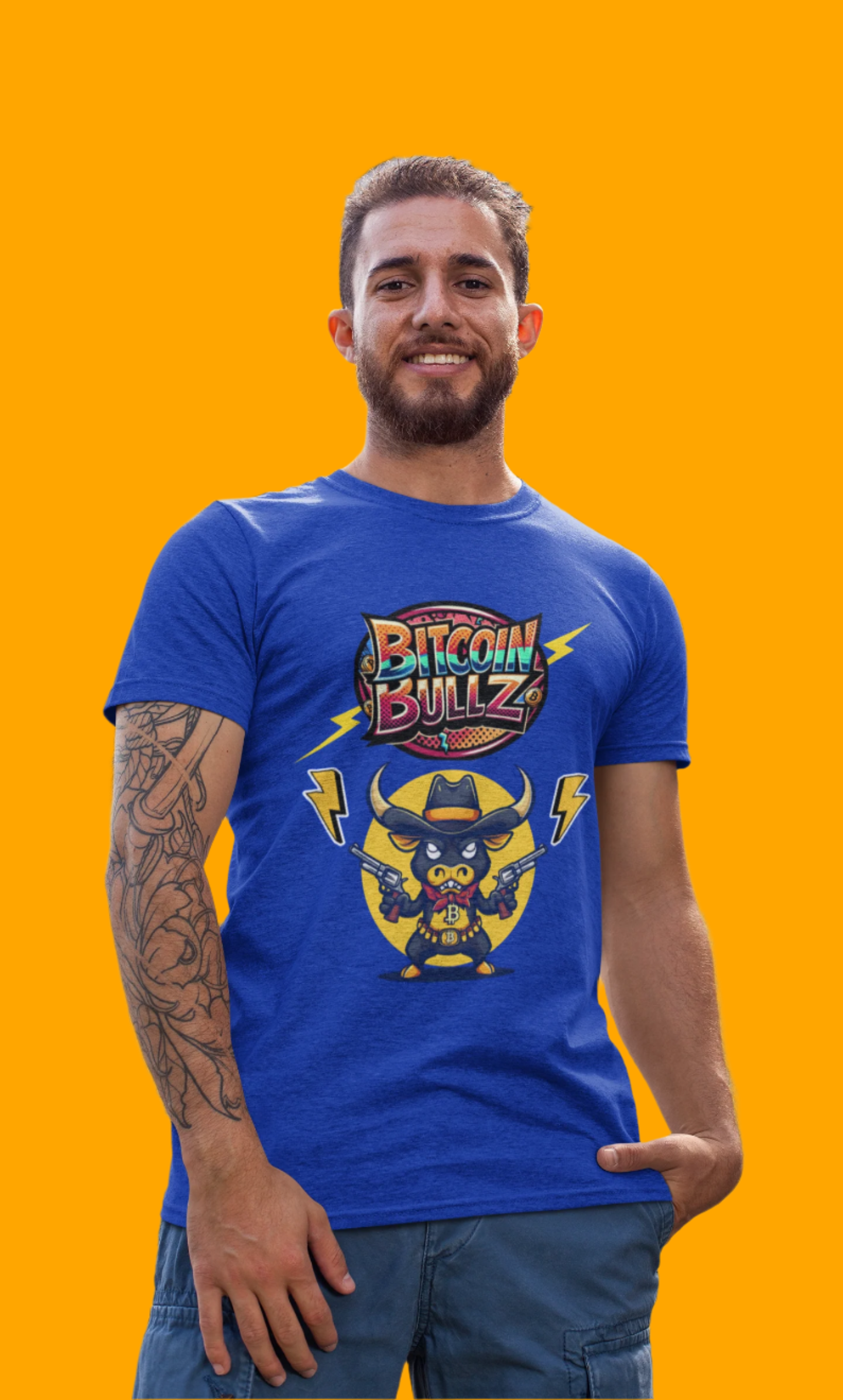 🔥 Bitcoin Bullz™ Limited Drop: Mens Streetwear Tee – Bold Crypto Style for Rebels & Risk-Takers (500pcs Max) 🔥