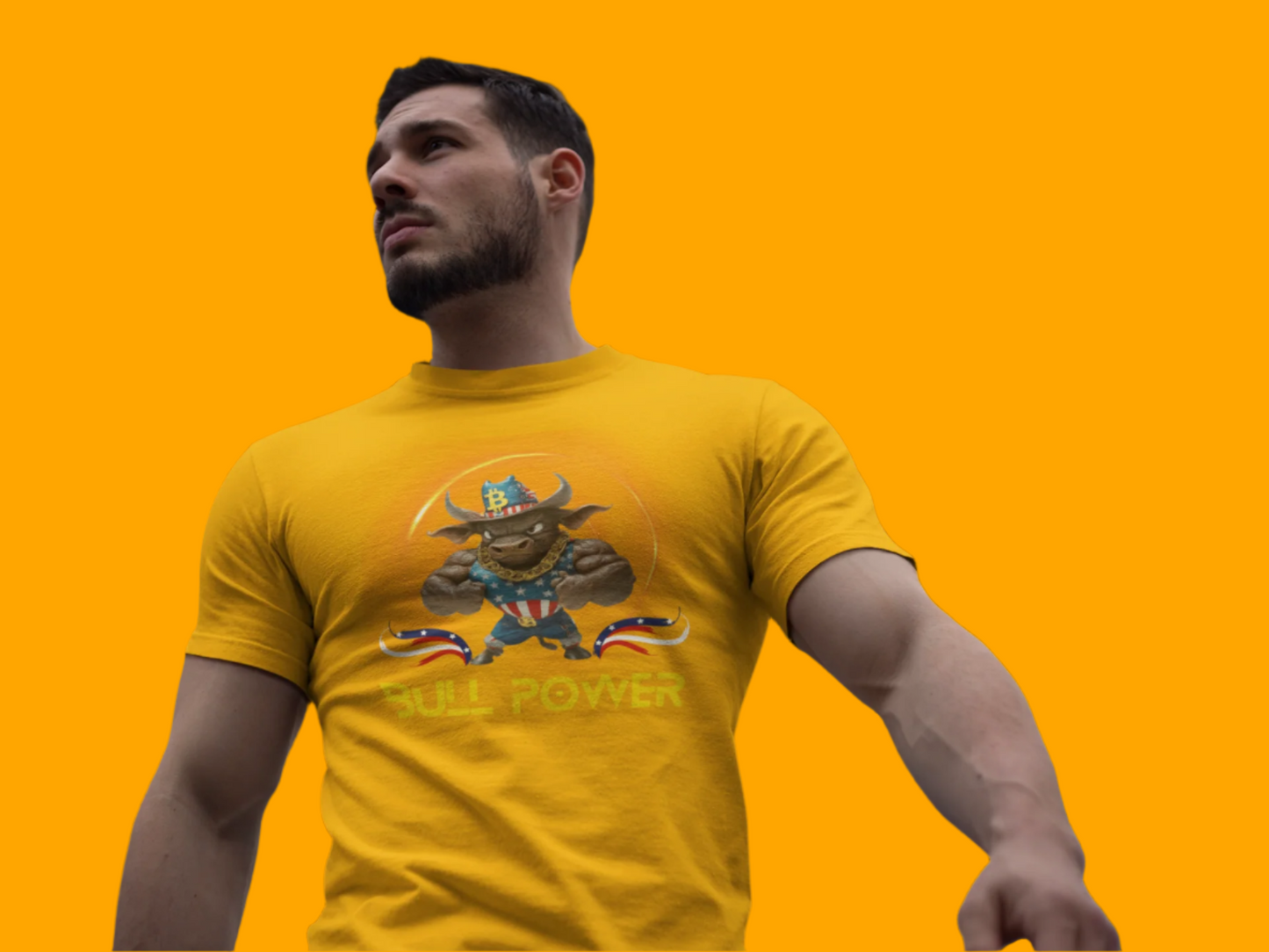 Bitcoin Bullz™ Crypto Freedom Tee – Patriot Style Meets Outdoor Streetwear Independence Day Crypto Bulls
