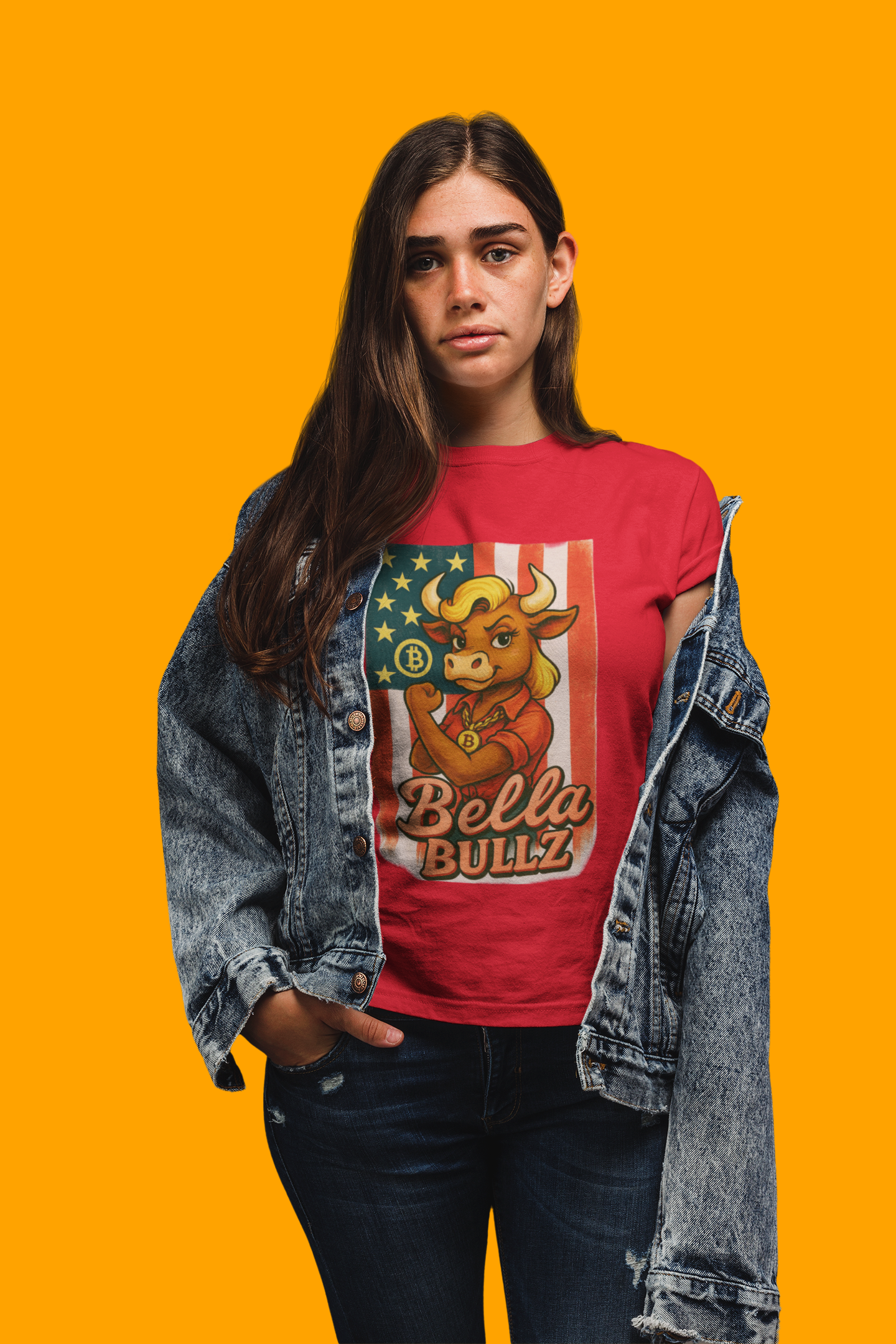 Bella Bullz Women's Graphic Tee Bitcoin Bullz Collection Limited Design