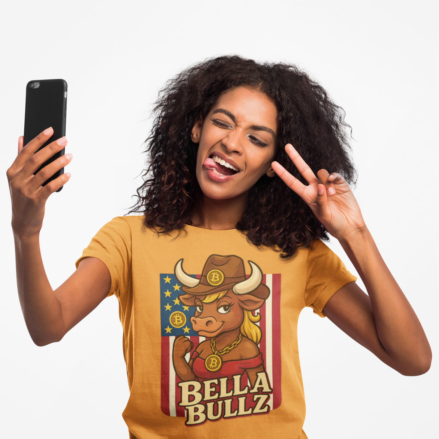 Bella Bullz Texas Cowboy Style for Crypto Women Limited Design Fashion Tee