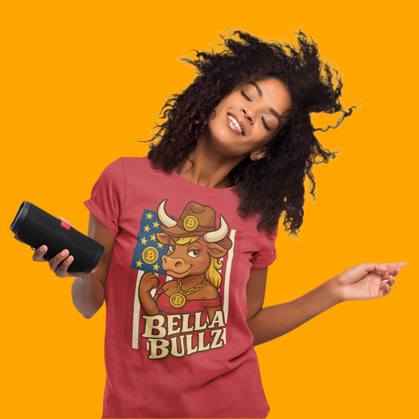 Bella Bullz Texas Cowboy Style for Crypto Women Limited Design Fashion Tee