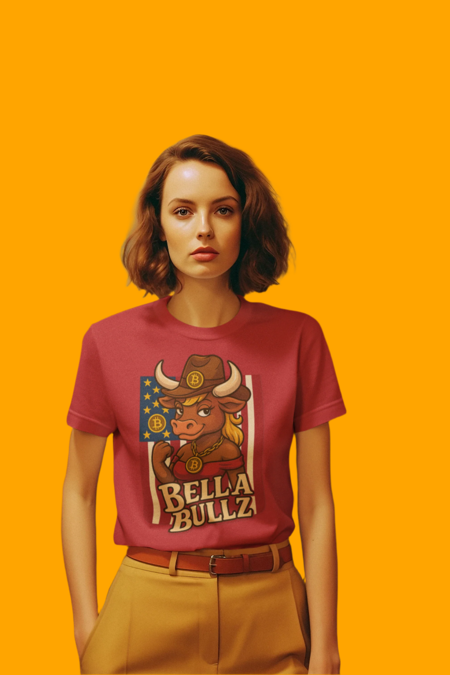 Bella Bullz Texas Cowboy Style for Crypto Women Limited Design Fashion Tee