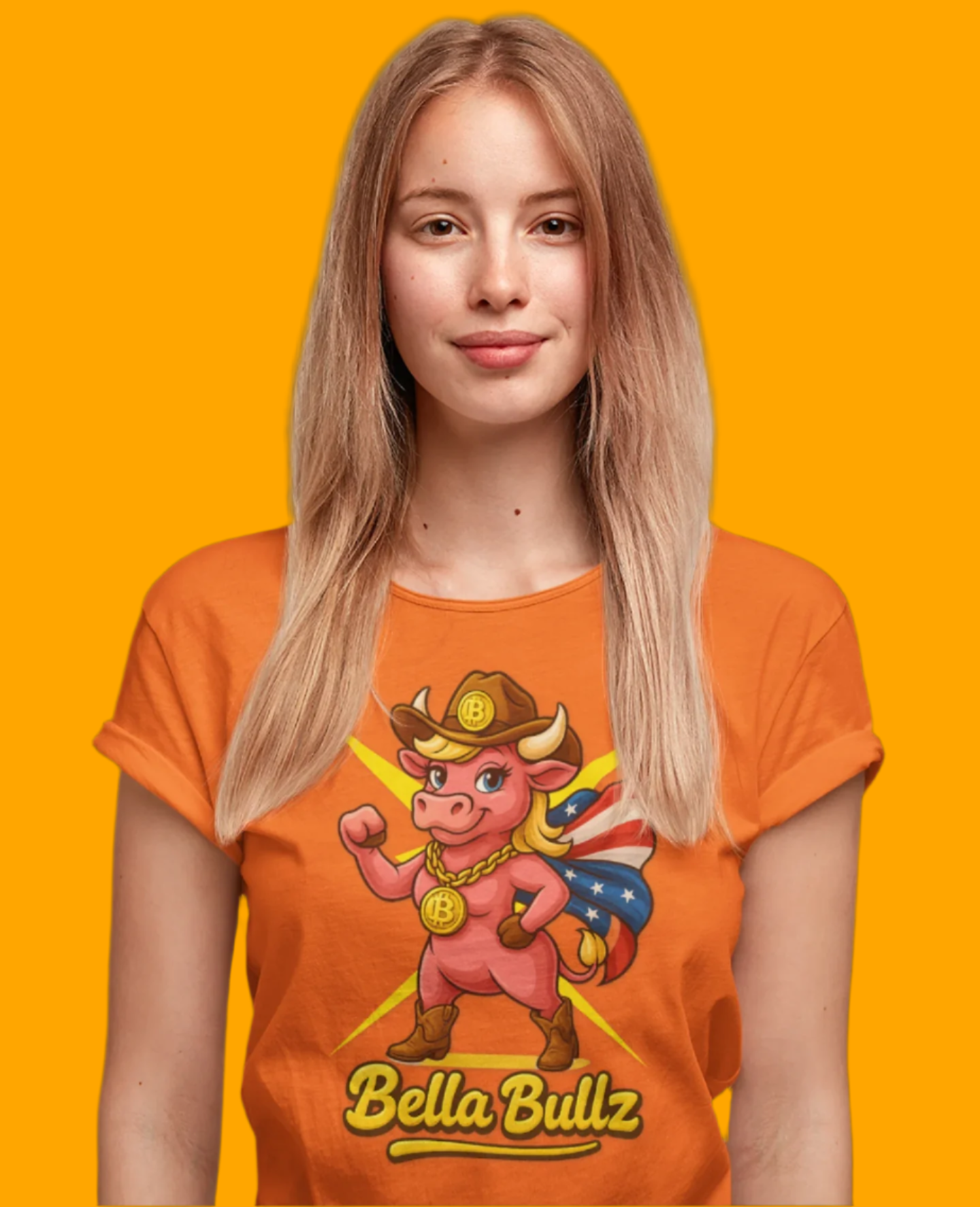 Cowgirl Crypto Tee, Women's Bitcoin Shirt, Bella Bullz Graphic Tee, Crypto Bull Top, Gift for Crypto Lovers