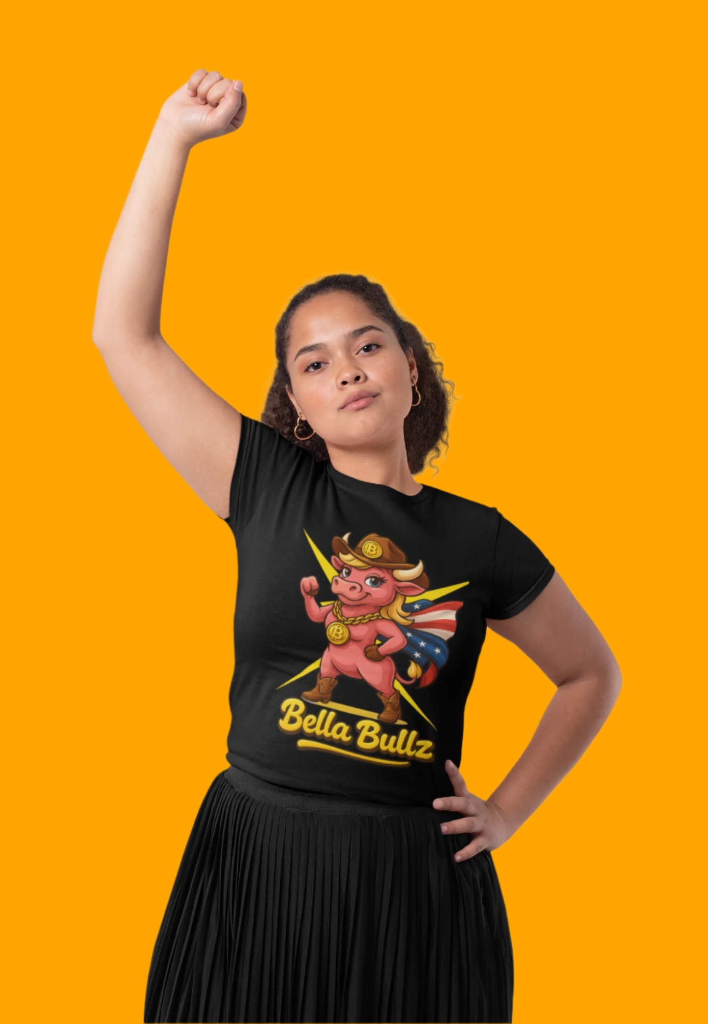 Cowgirl Crypto Tee, Women's Bitcoin Shirt, Bella Bullz Graphic Tee, Crypto Bull Top, Gift for Crypto Lovers