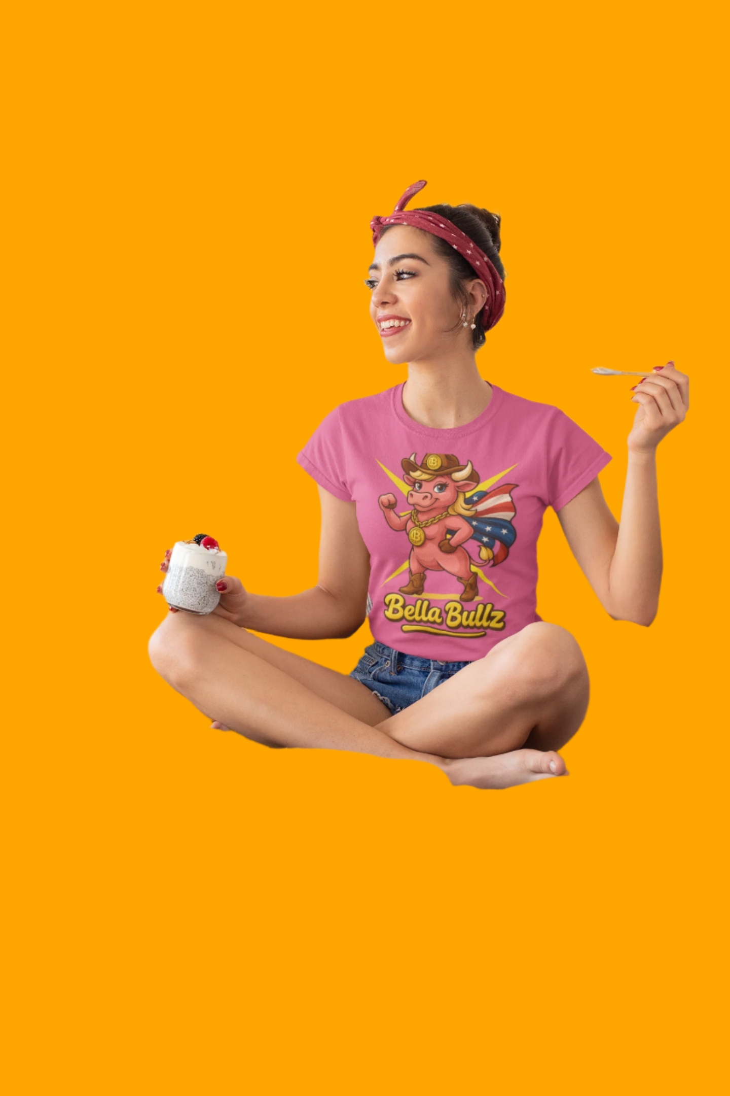 Cowgirl Crypto Tee, Women's Bitcoin Shirt, Bella Bullz Graphic Tee, Crypto Bull Top, Gift for Crypto Lovers