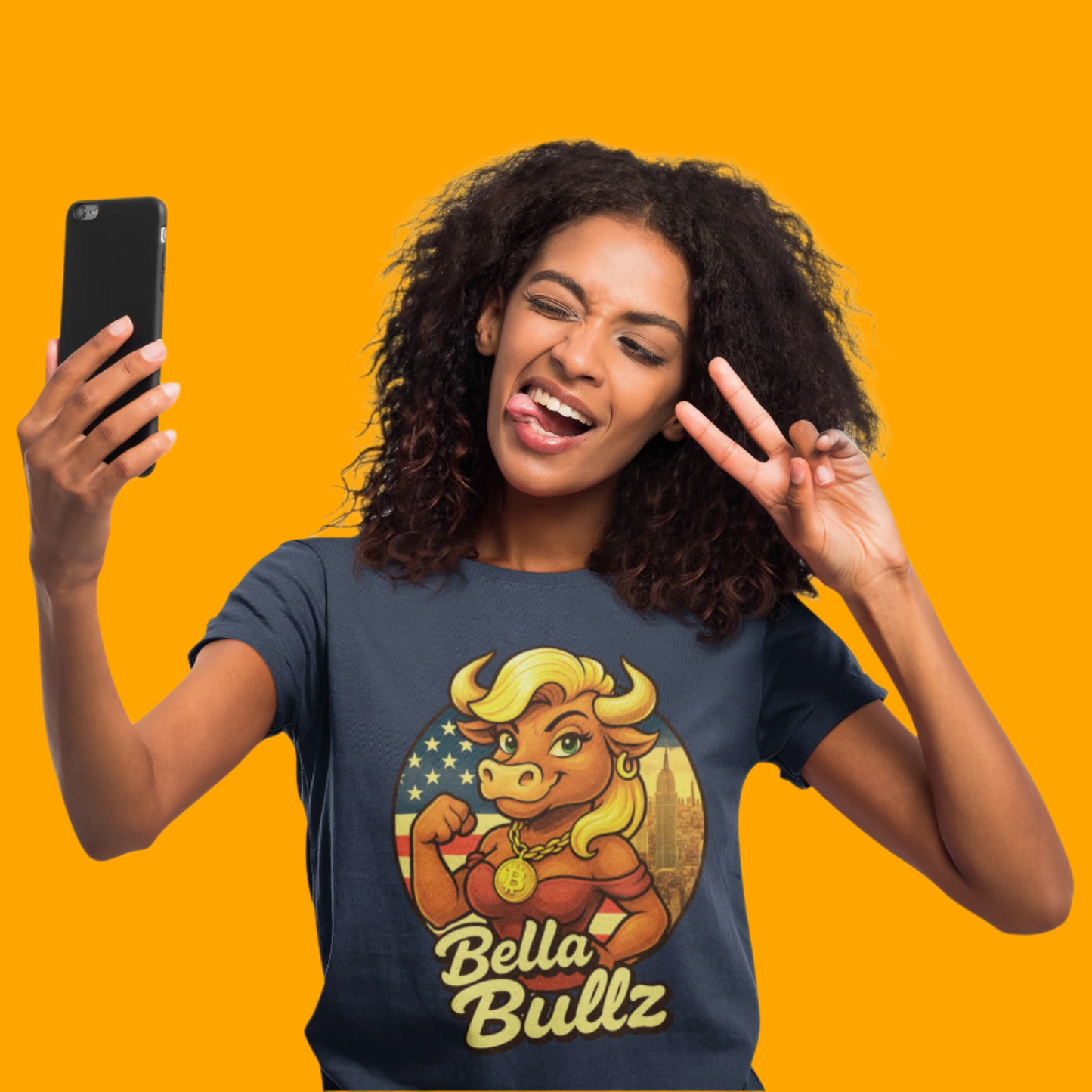 Empowering Women's Crypto Cotton Tee - Bella Bullz Limited Design High Quality Cotton Summer Shirt