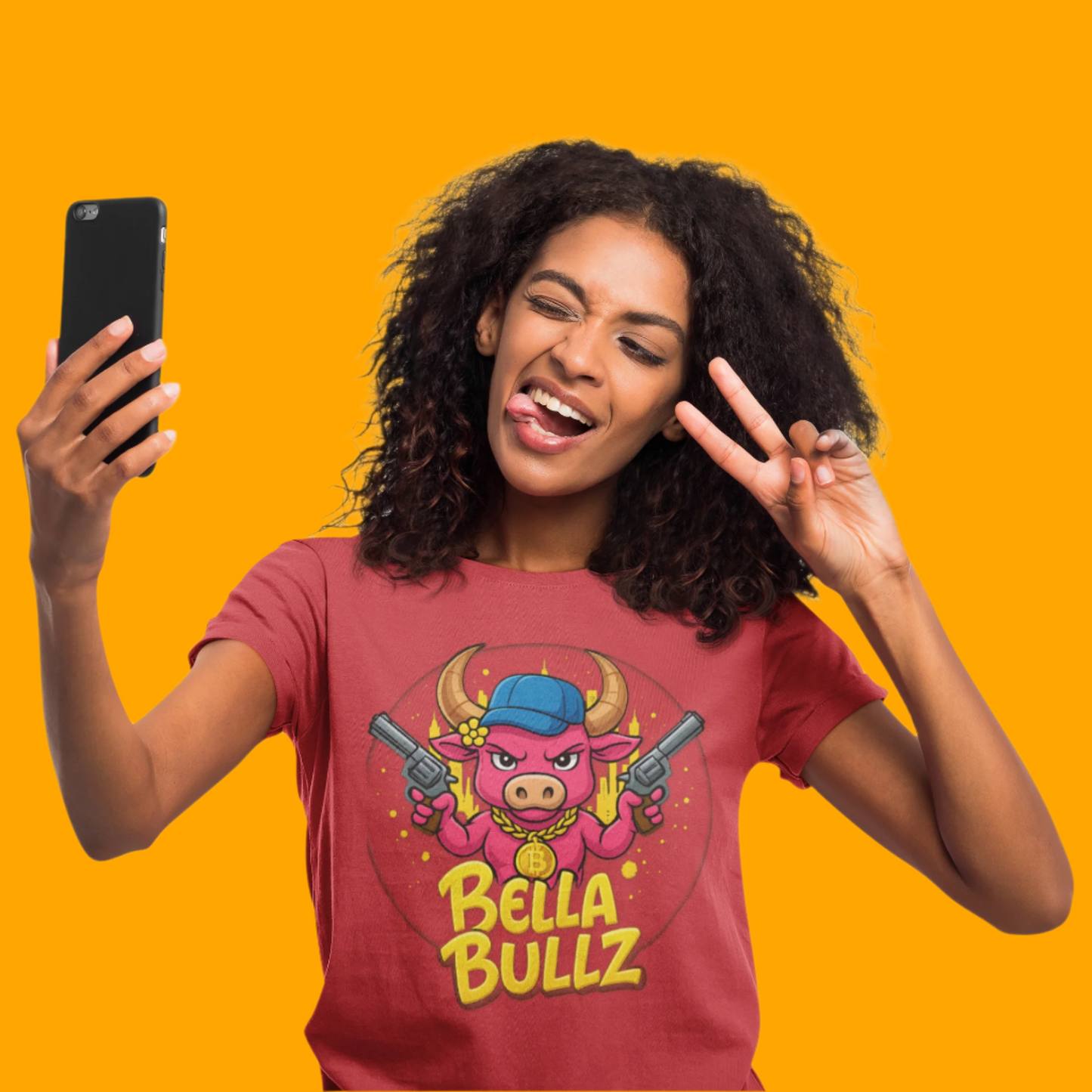 Bella Bullz Graphic Tee, Fun Women's T-Shirt, Casual Streetwear, Gift for Her, Summer Style, Cute Graphic Top
