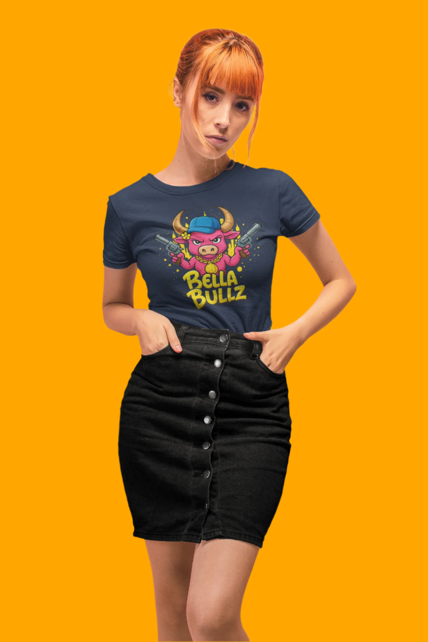 Bella Bullz Graphic Tee, Fun Women's T-Shirt, Casual Streetwear, Gift for Her, Summer Style, Cute Graphic Top
