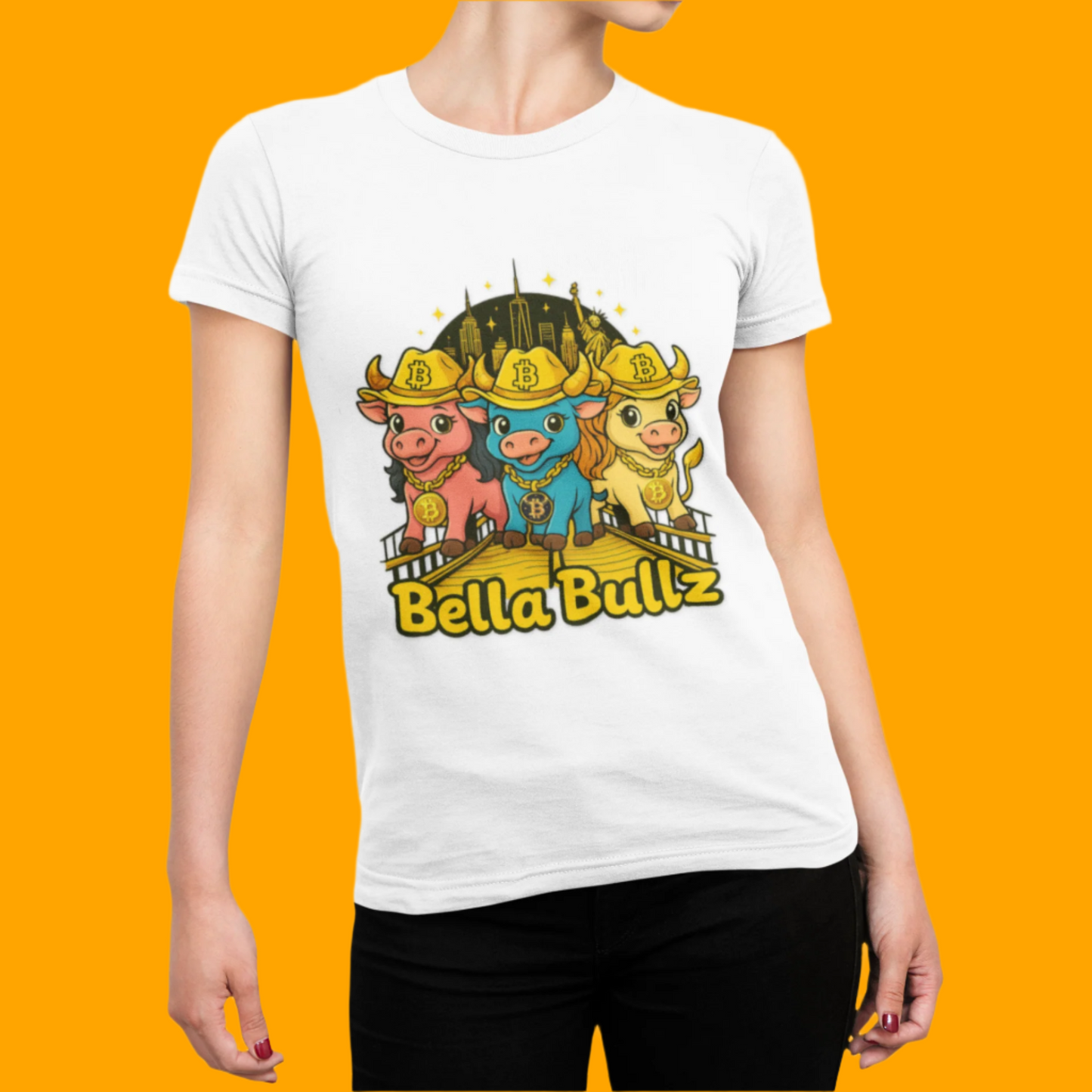 Bella Bullz Graphic Tee -Limited Design Cowgirl NYC Themed Shirt, Cute Animal Shirt