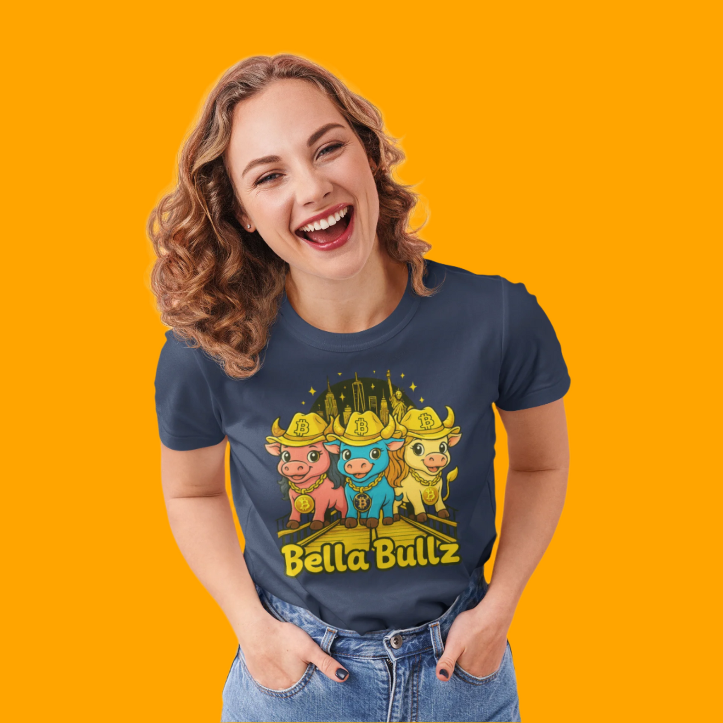 Bella Bullz Graphic Tee -Limited Design Cowgirl NYC Themed Shirt, Cute Animal Shirt