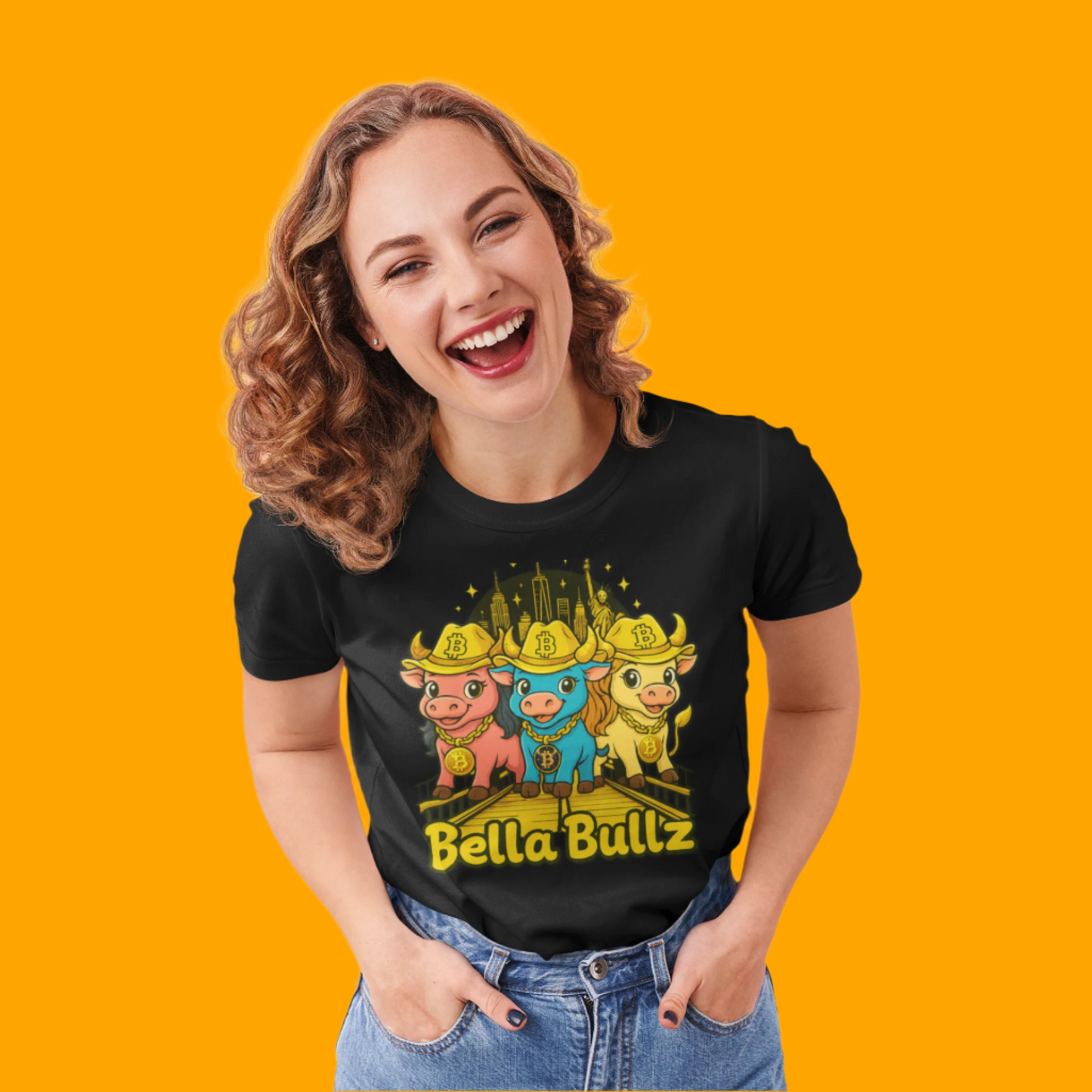 Bella Bullz Graphic Tee -Limited Design Cowgirl NYC Themed Shirt, Cute Animal Shirt