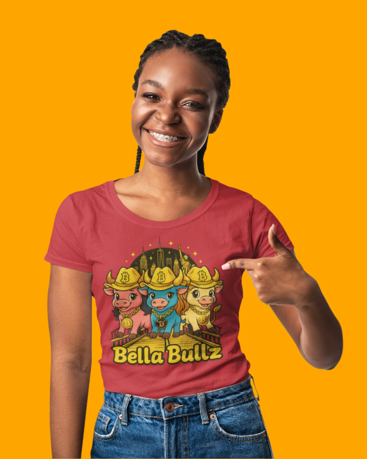 Bella Bullz Graphic Tee -Limited Design Cowgirl NYC Themed Shirt, Cute Animal Shirt