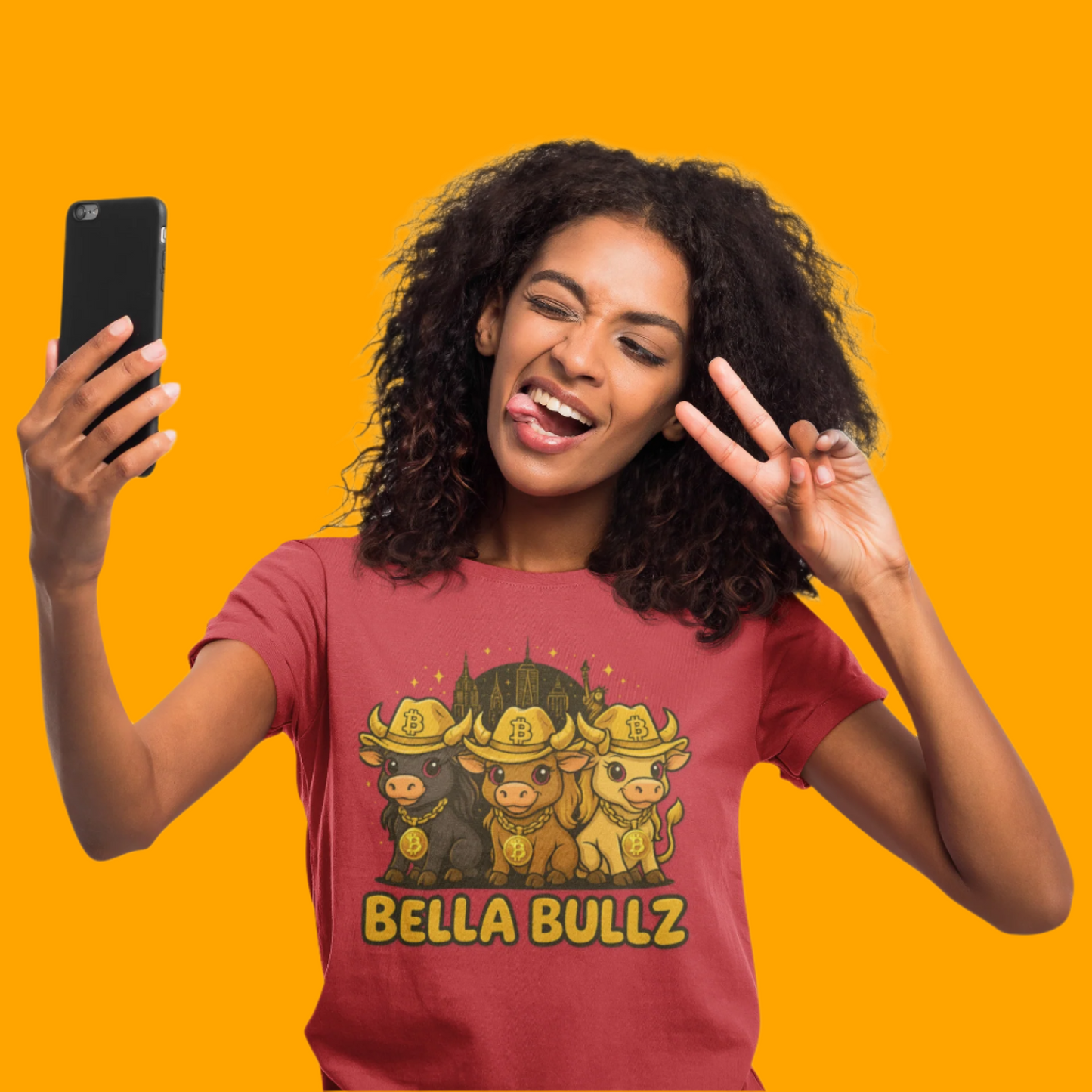 Cute Bull Graphic Tee, Limited Designs, Bella Bullz Shirt, Crypto Freedom Expression, represent your Bull!