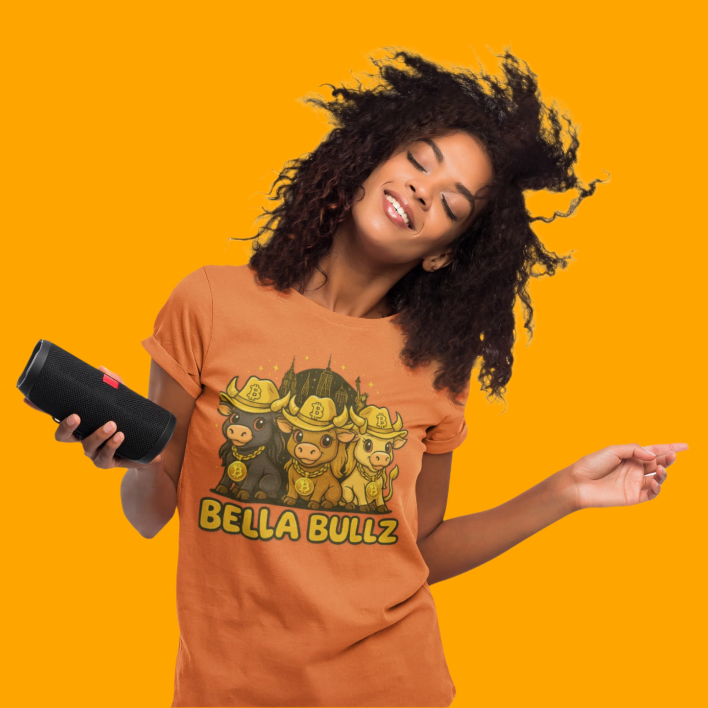 Cute Bull Graphic Tee, Limited Designs, Bella Bullz Shirt, Crypto Freedom Expression, represent your Bull!
