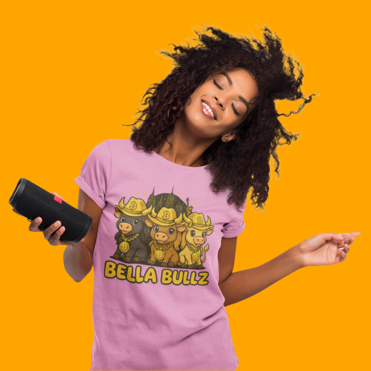 Cute Bull Graphic Tee, Limited Designs, Bella Bullz Shirt, Crypto Freedom Expression, represent your Bull!